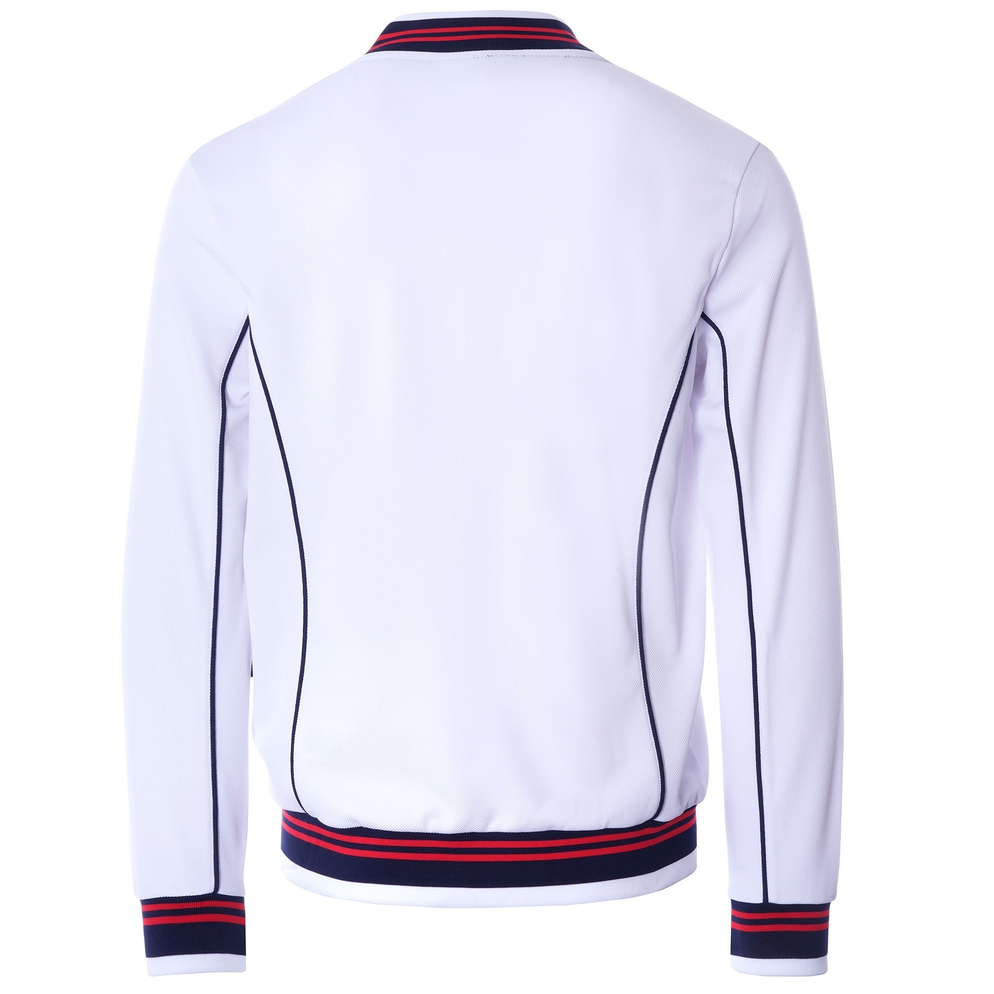 Baranci Piped Classic Track Top - White/Peacoat