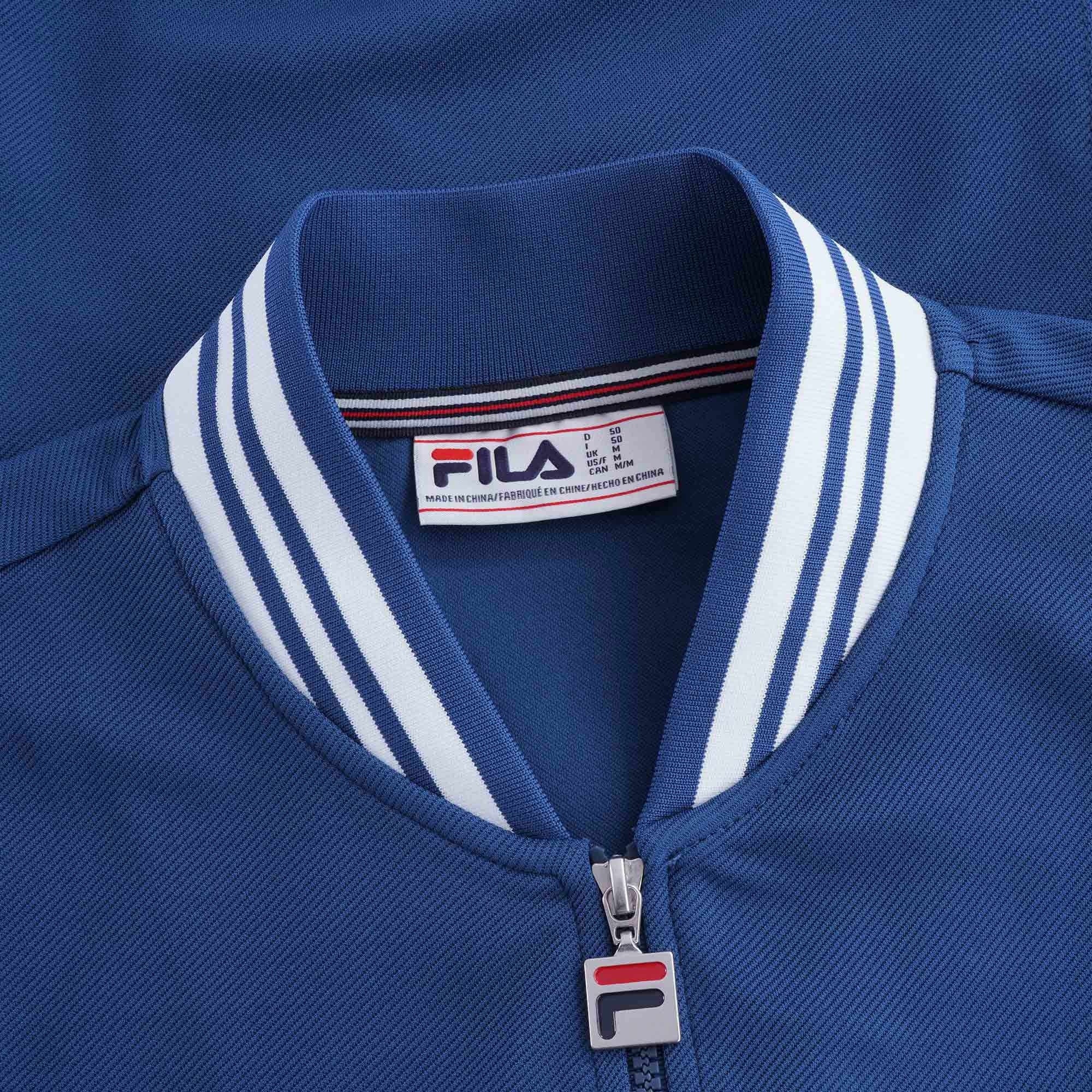 Baranci Piped Classic Track Top - Navy/White