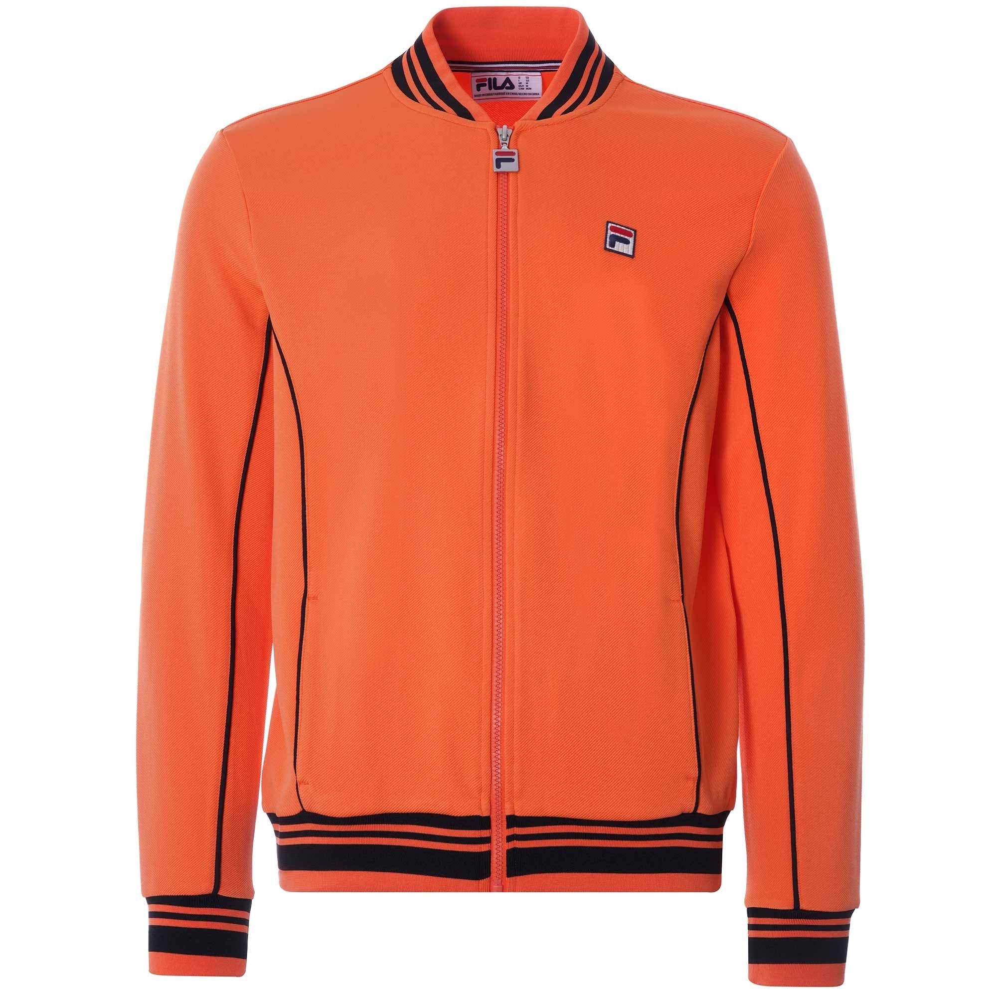 Baranci Piped Classic Track Top - Orange/Black