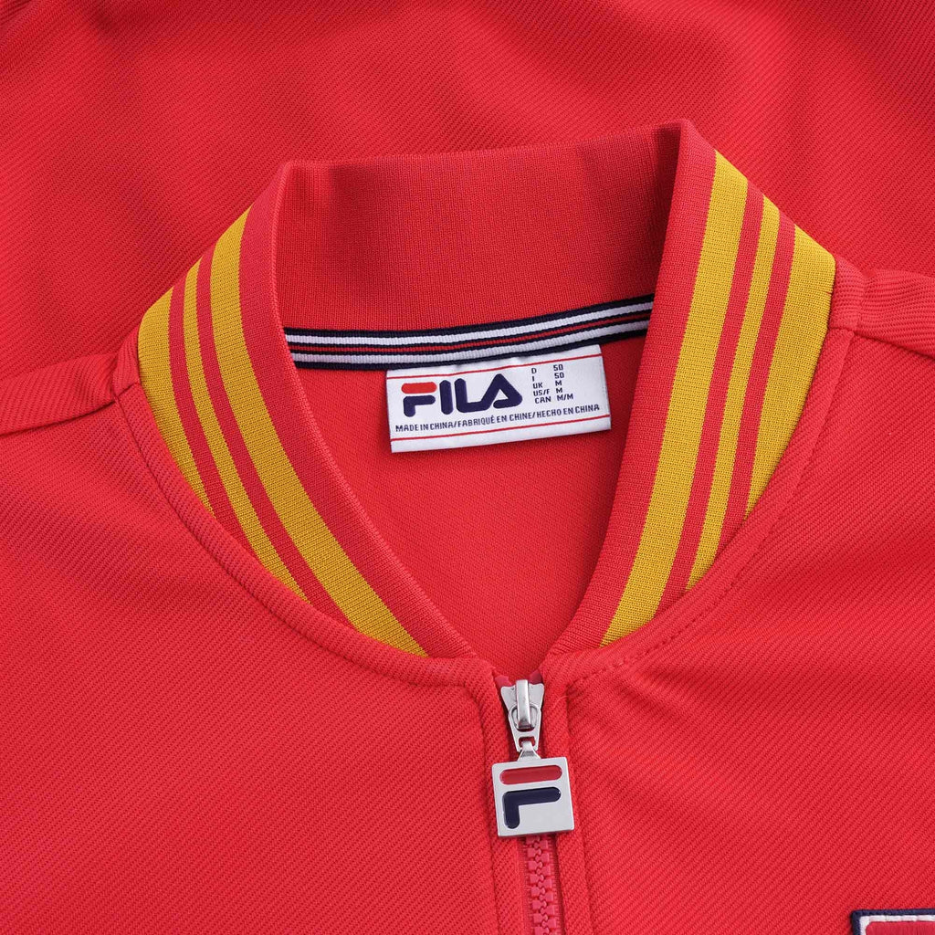 Baranci Piped Classic Track Top - Red/Gold