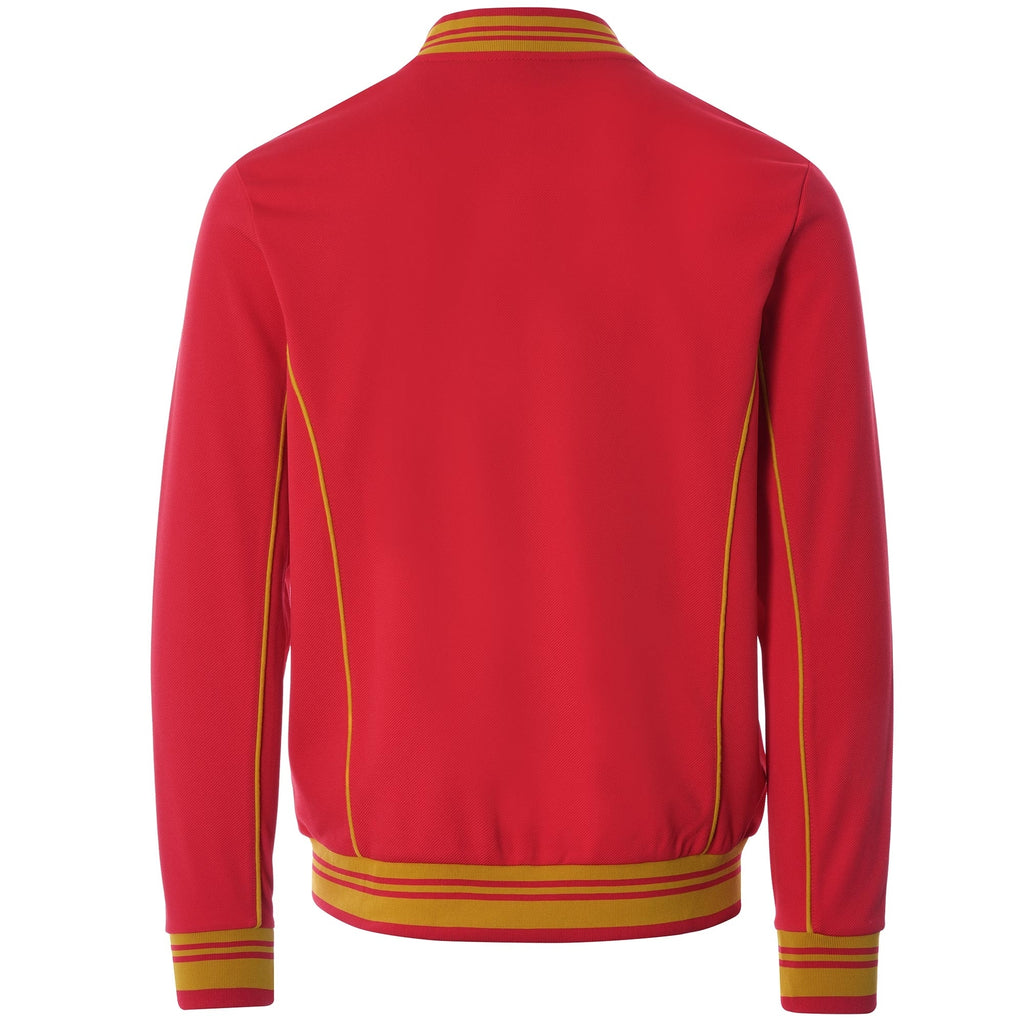 Baranci Piped Classic Track Top - Red/Gold