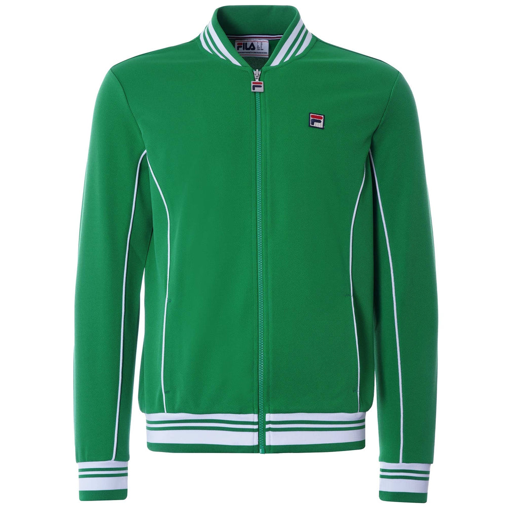 Baranci Piped Classic Track Top - Green/White