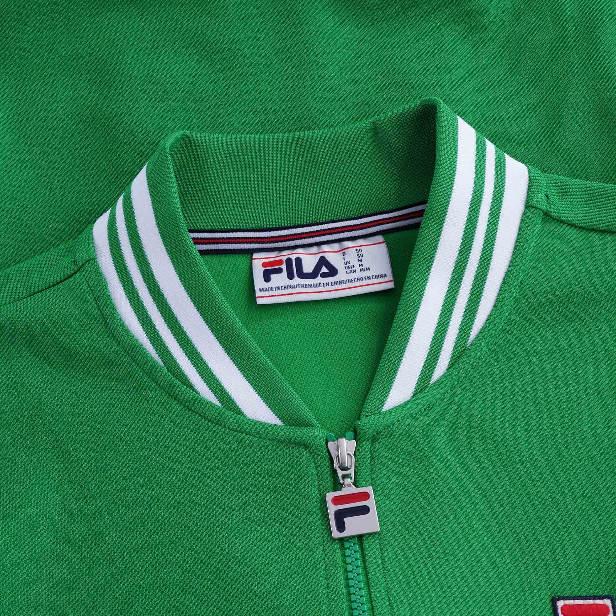 Baranci Piped Classic Track Top - Green/White