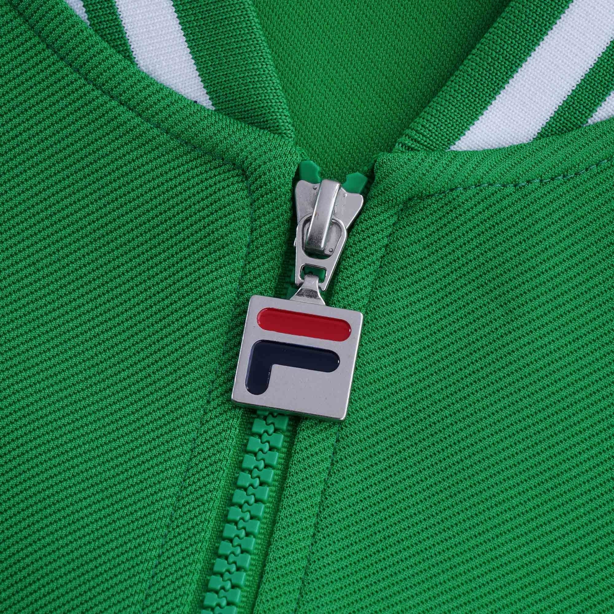 Baranci Piped Classic Track Top - Green/White