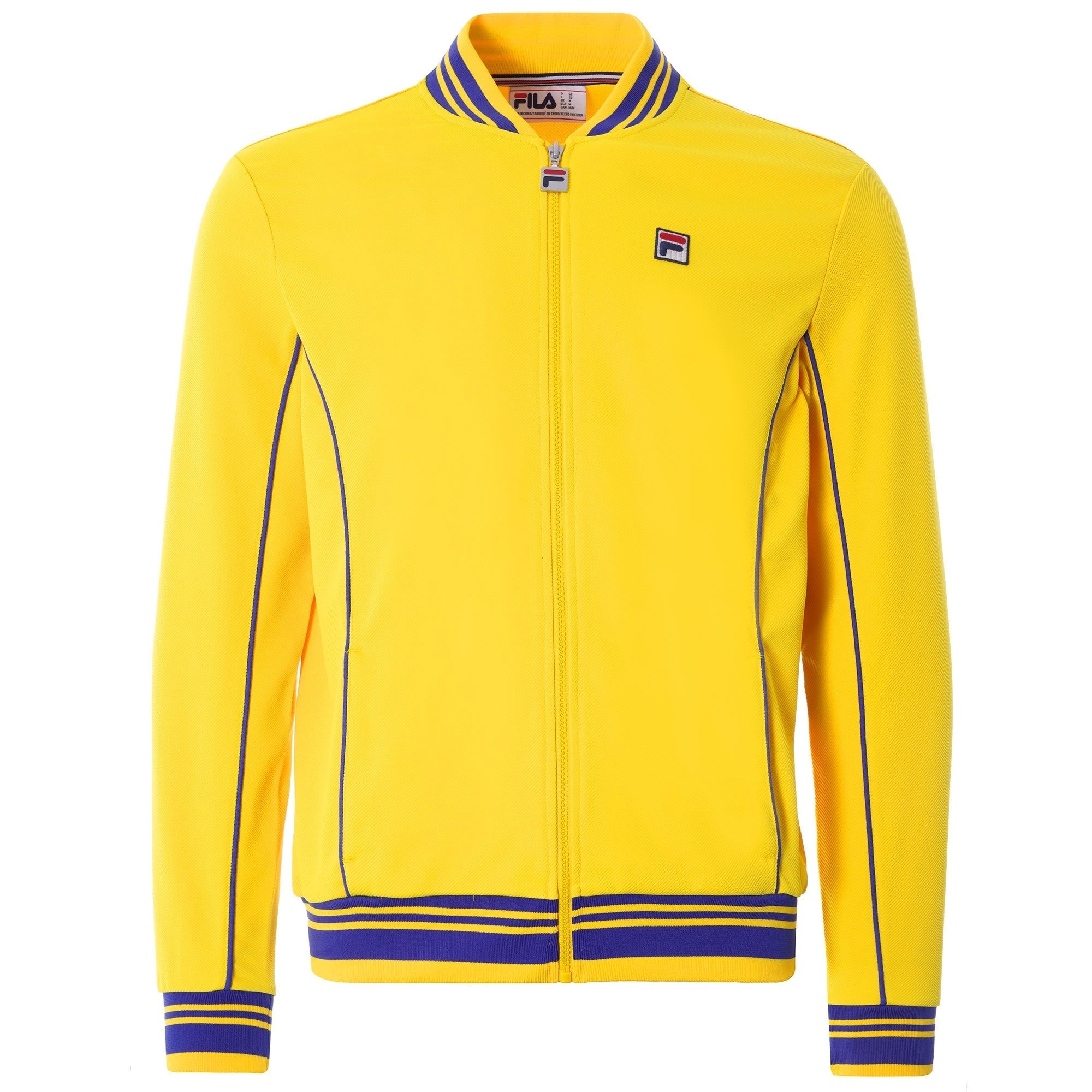 Baranci Piped Classic Track Top - Yellow/Blue