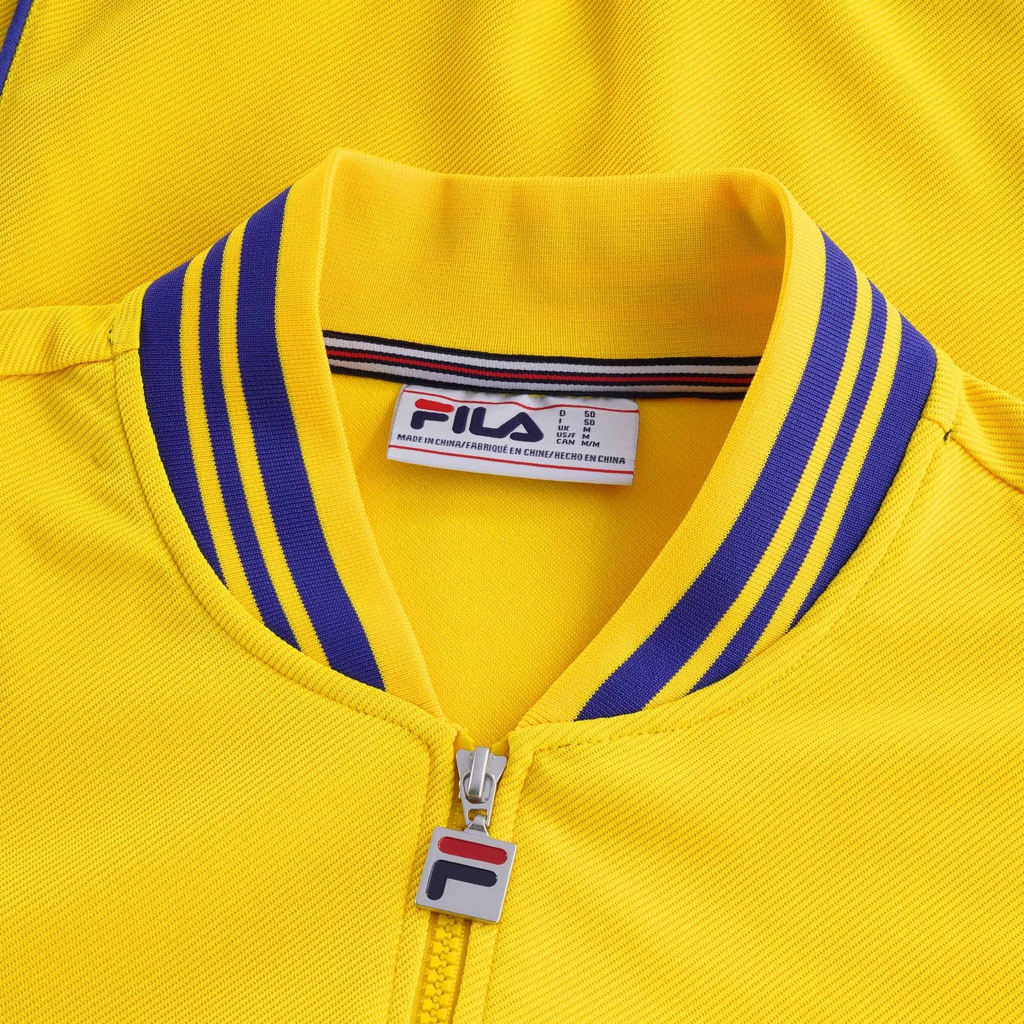 Baranci Piped Classic Track Top - Yellow/Blue