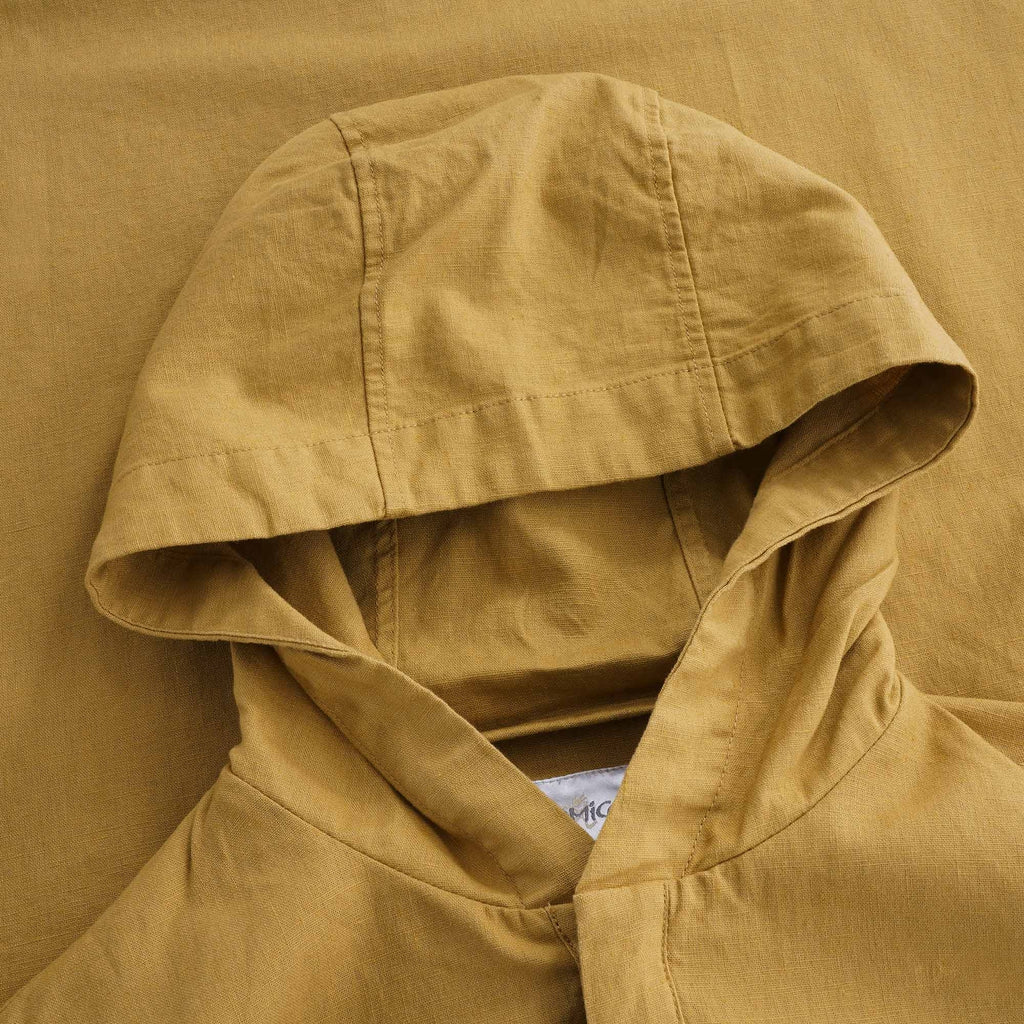 Linen Pullover Parka - Biscuit