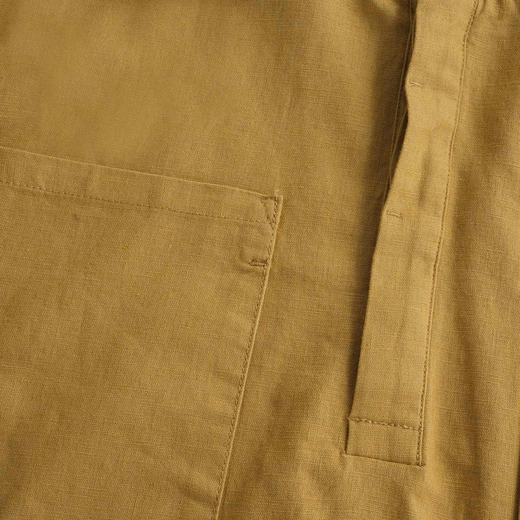 Linen Pullover Parka - Biscuit