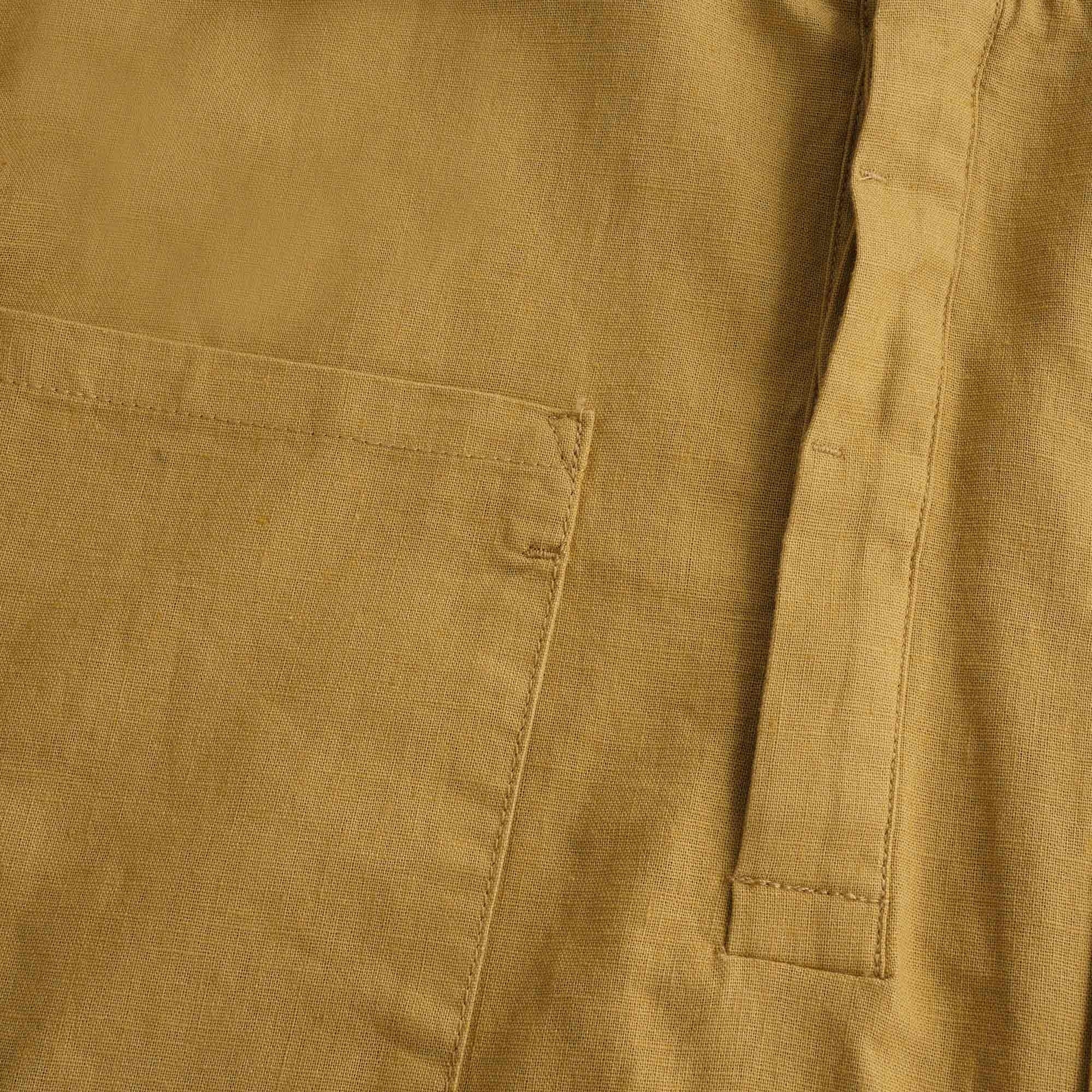 Linen Pullover Parka - Biscuit