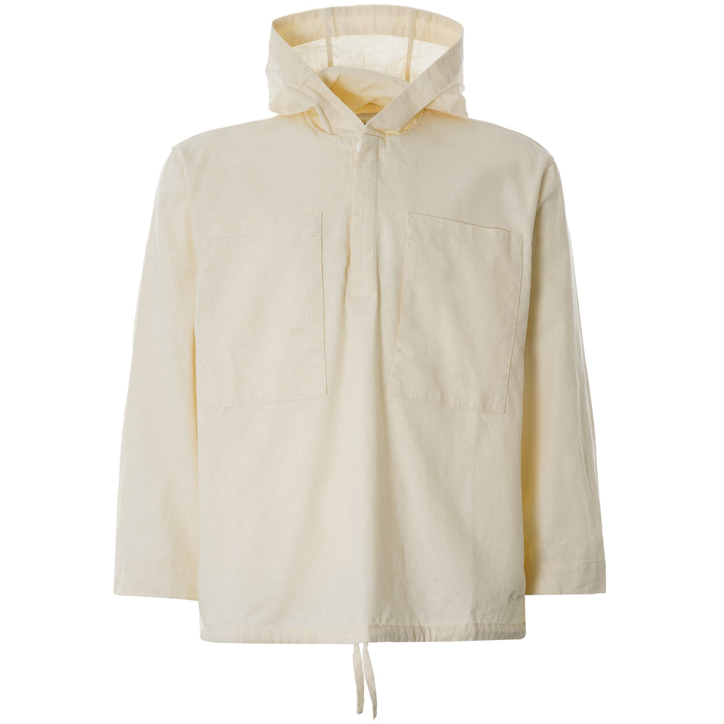 Linen Pullover Parka - Ivory