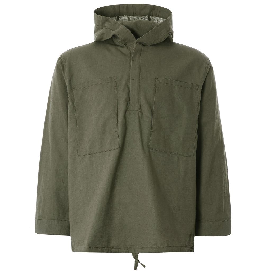Linen Pullover Parka - Ash Green