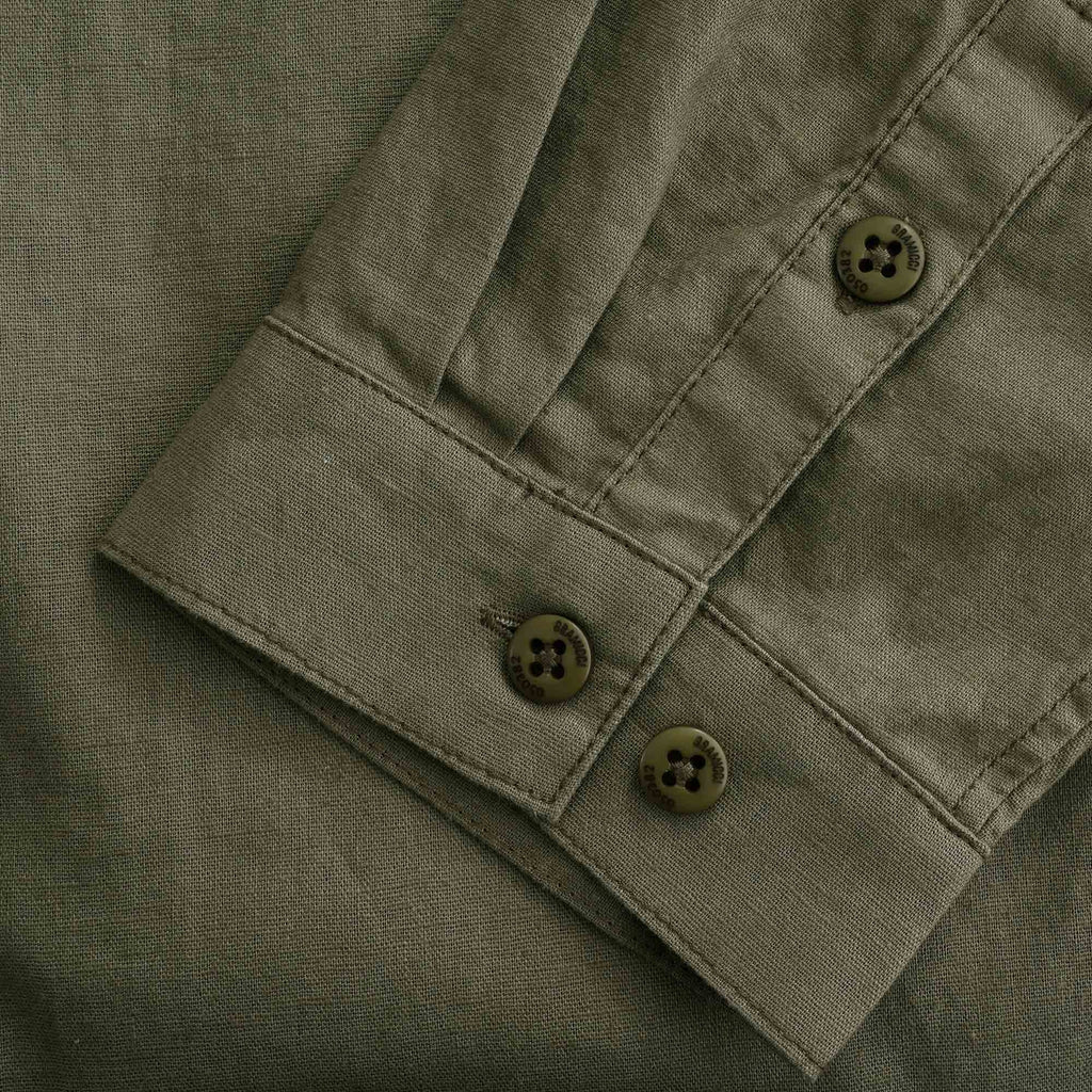 Linen Pullover Parka - Ash Green
