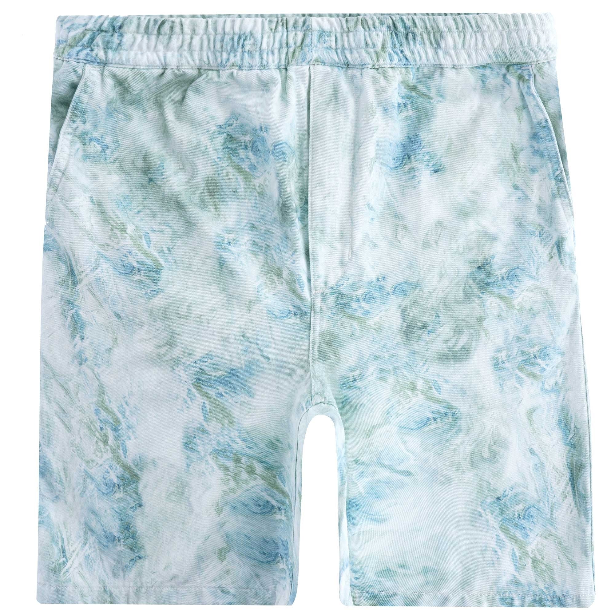 Marble Short - Marble Print Wave