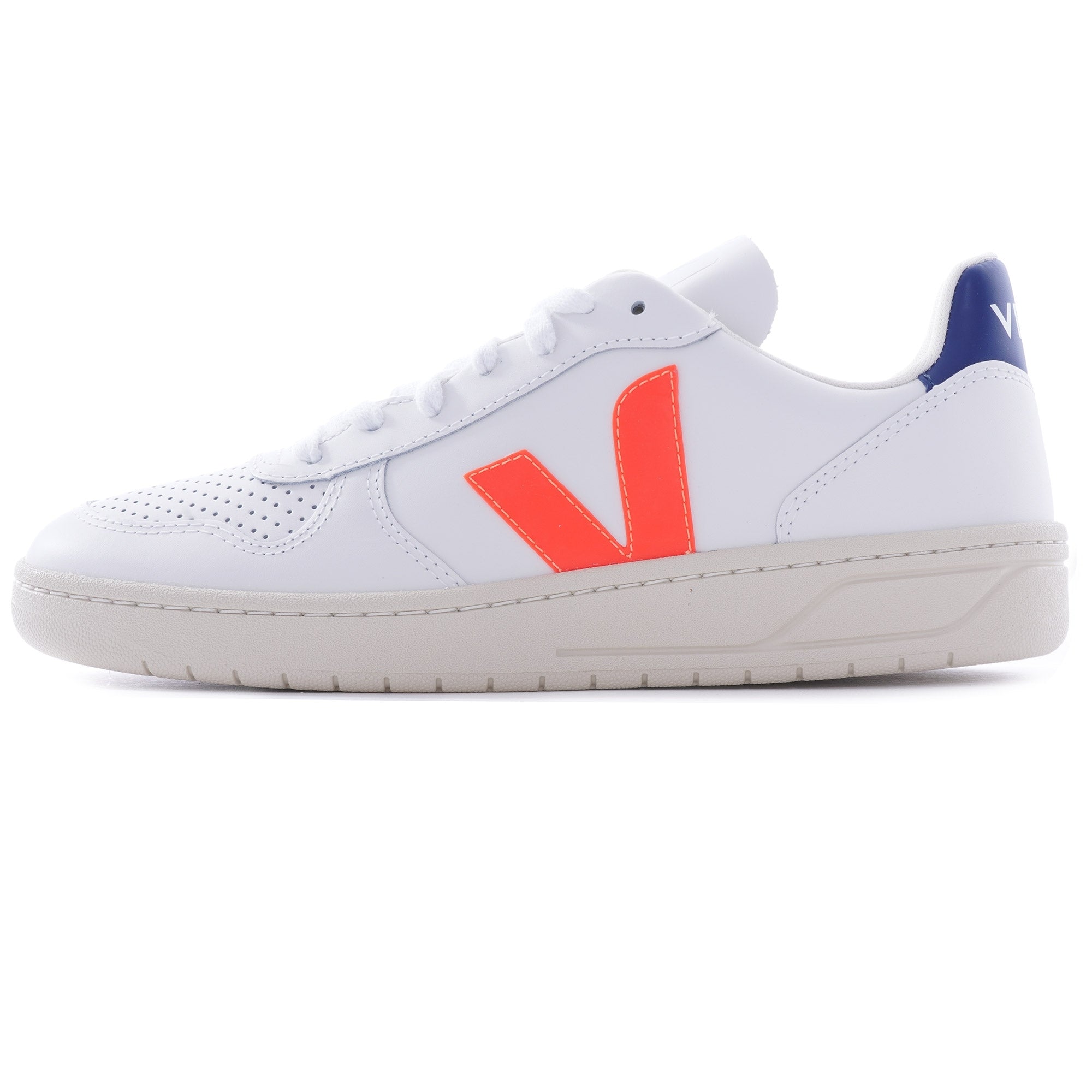 V-10 Leather - White Orange