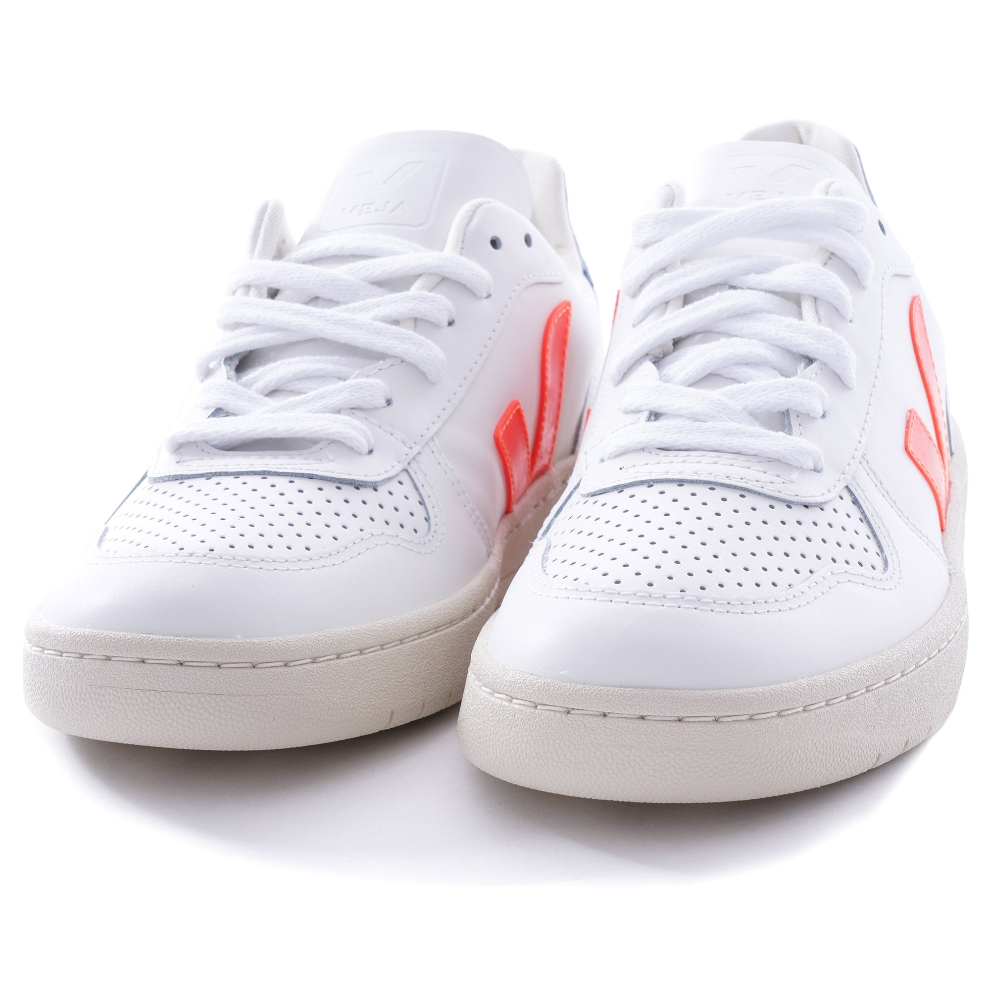 V-10 Leather - White Orange