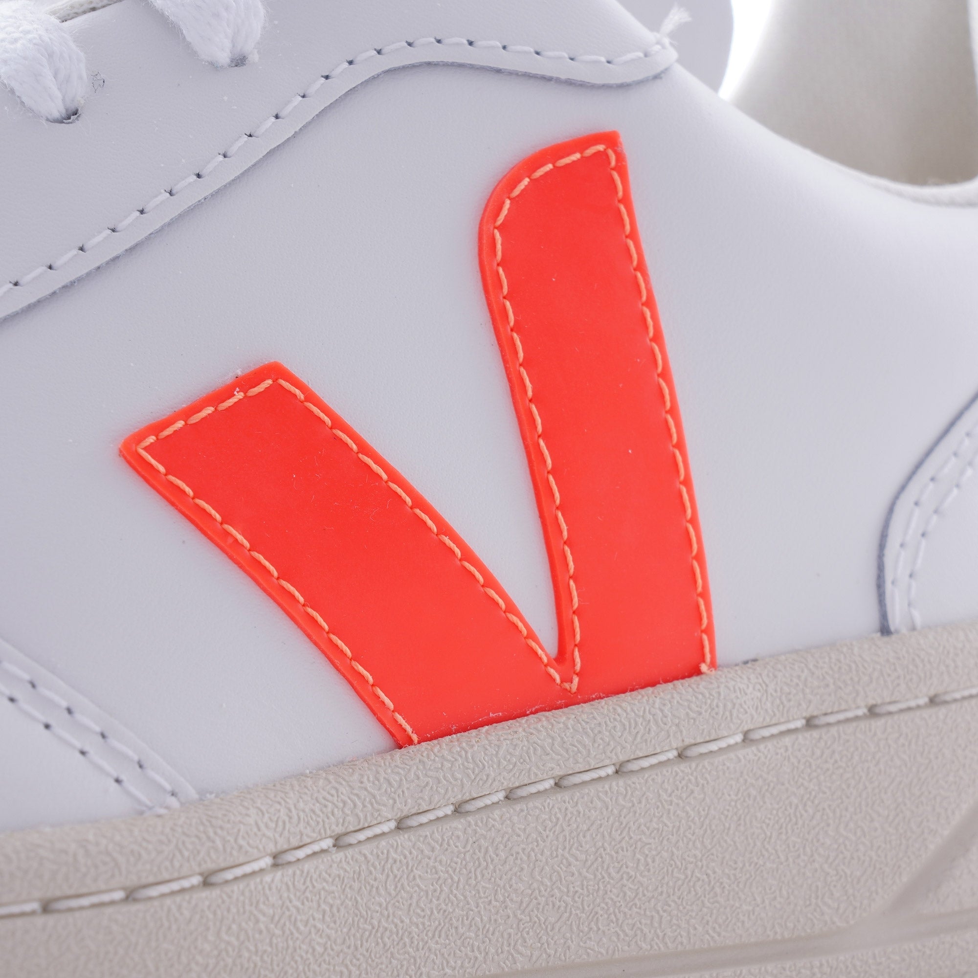 V-10 Leather - White Orange