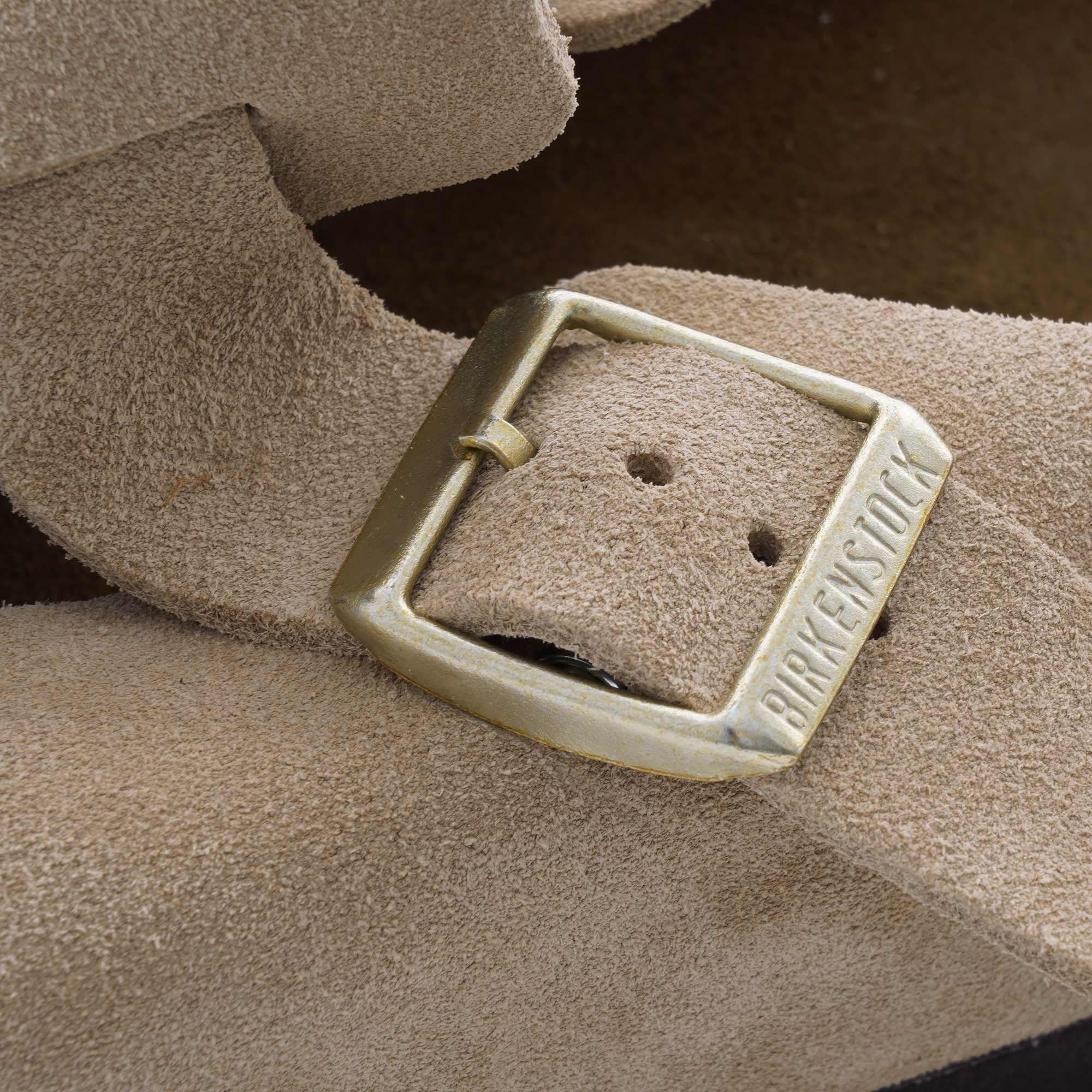 Boston Soft Footbed Suede Leather - Nude