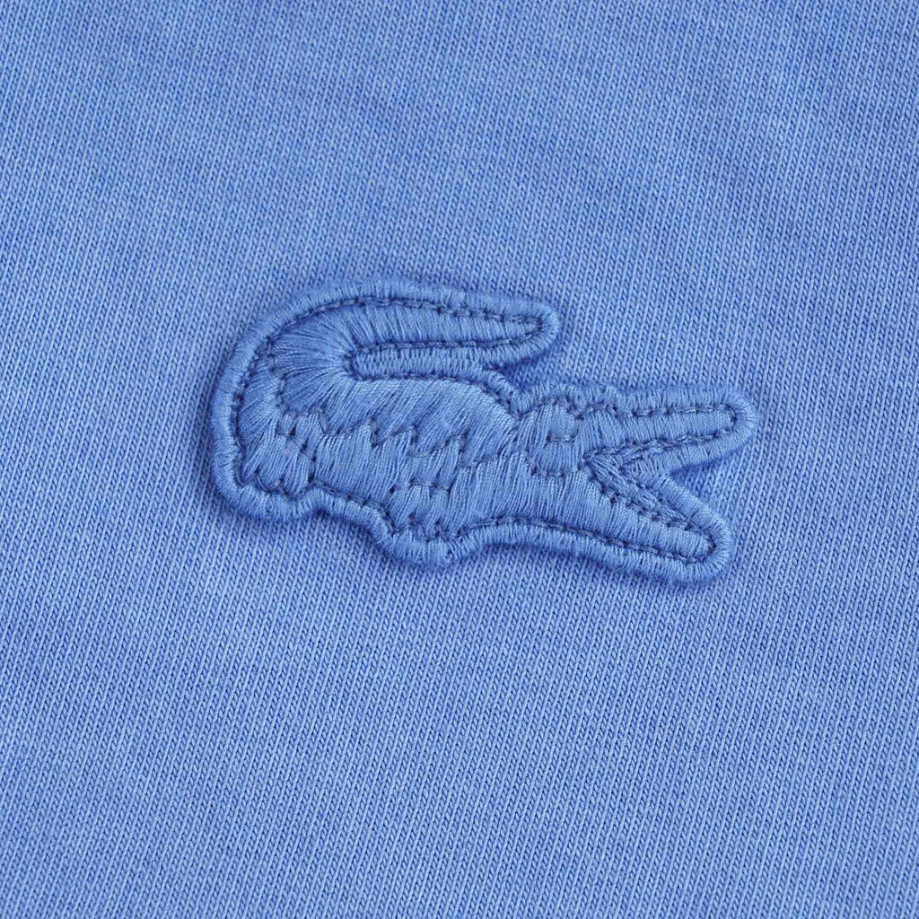 Crew Neck Contrast Sleeved Cotton T-shirt - Bleu