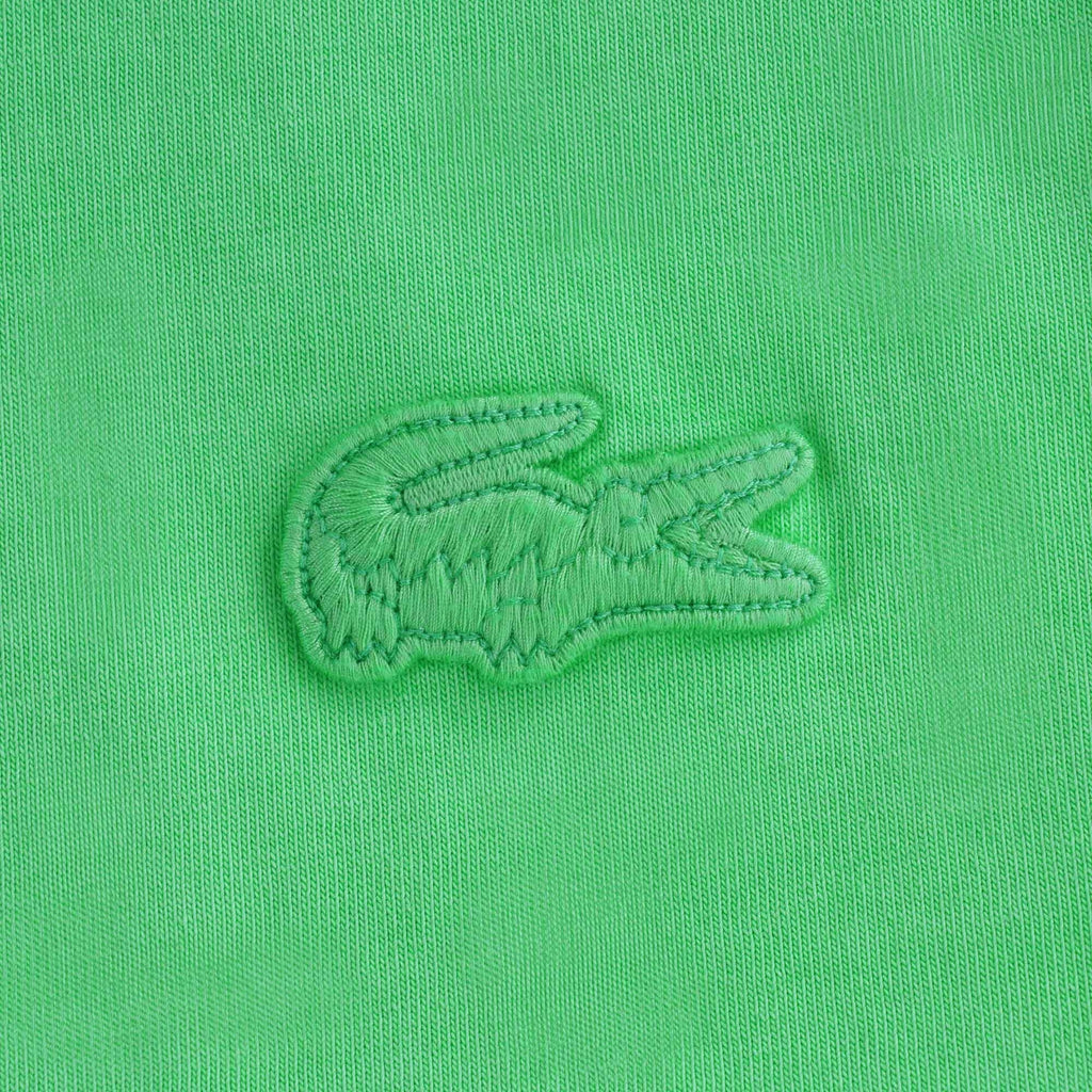 Crew Neck Contrast Sleeved Cotton T-shirt - Vert