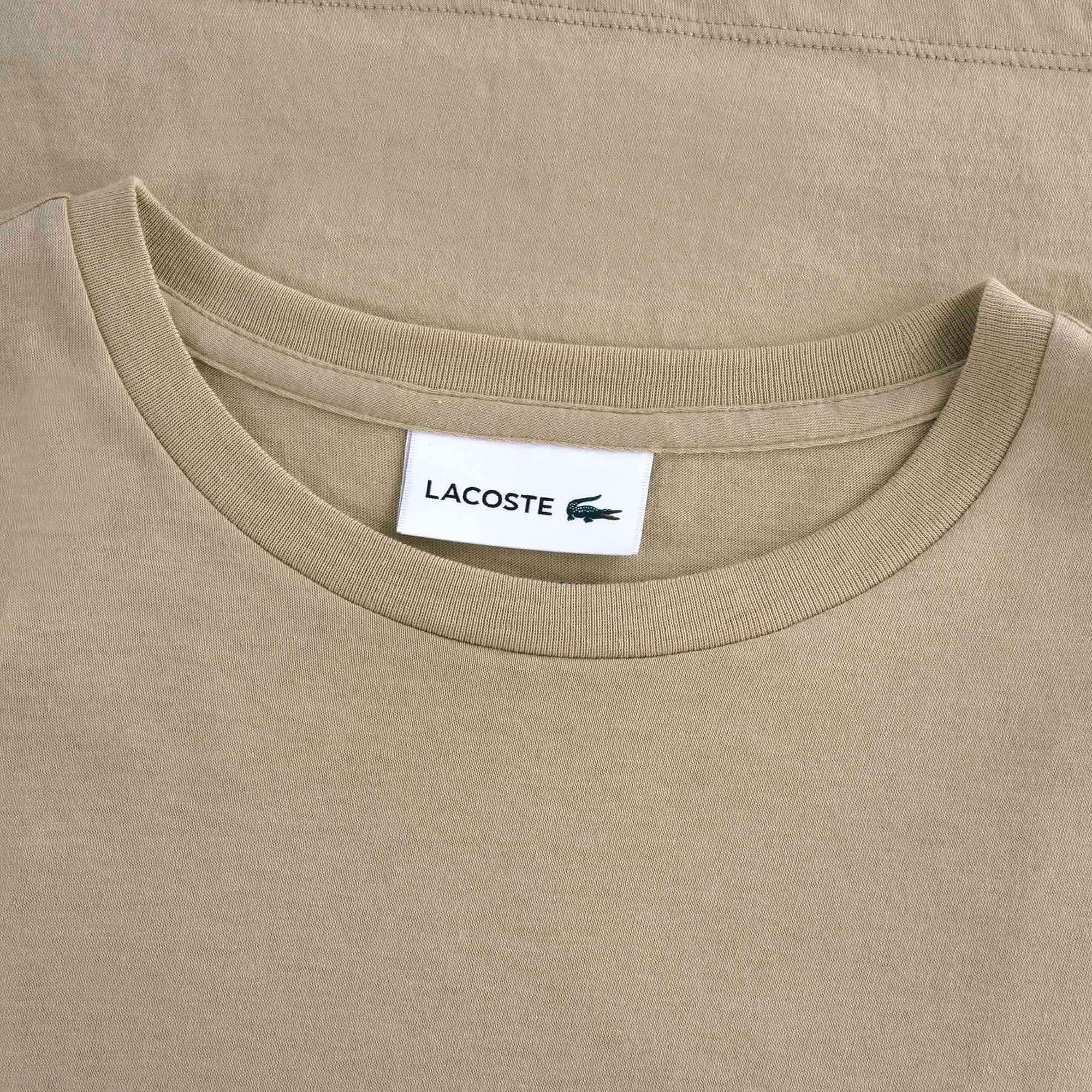 Crew Neck Pima Cotton Jersey T-shirt - Beige