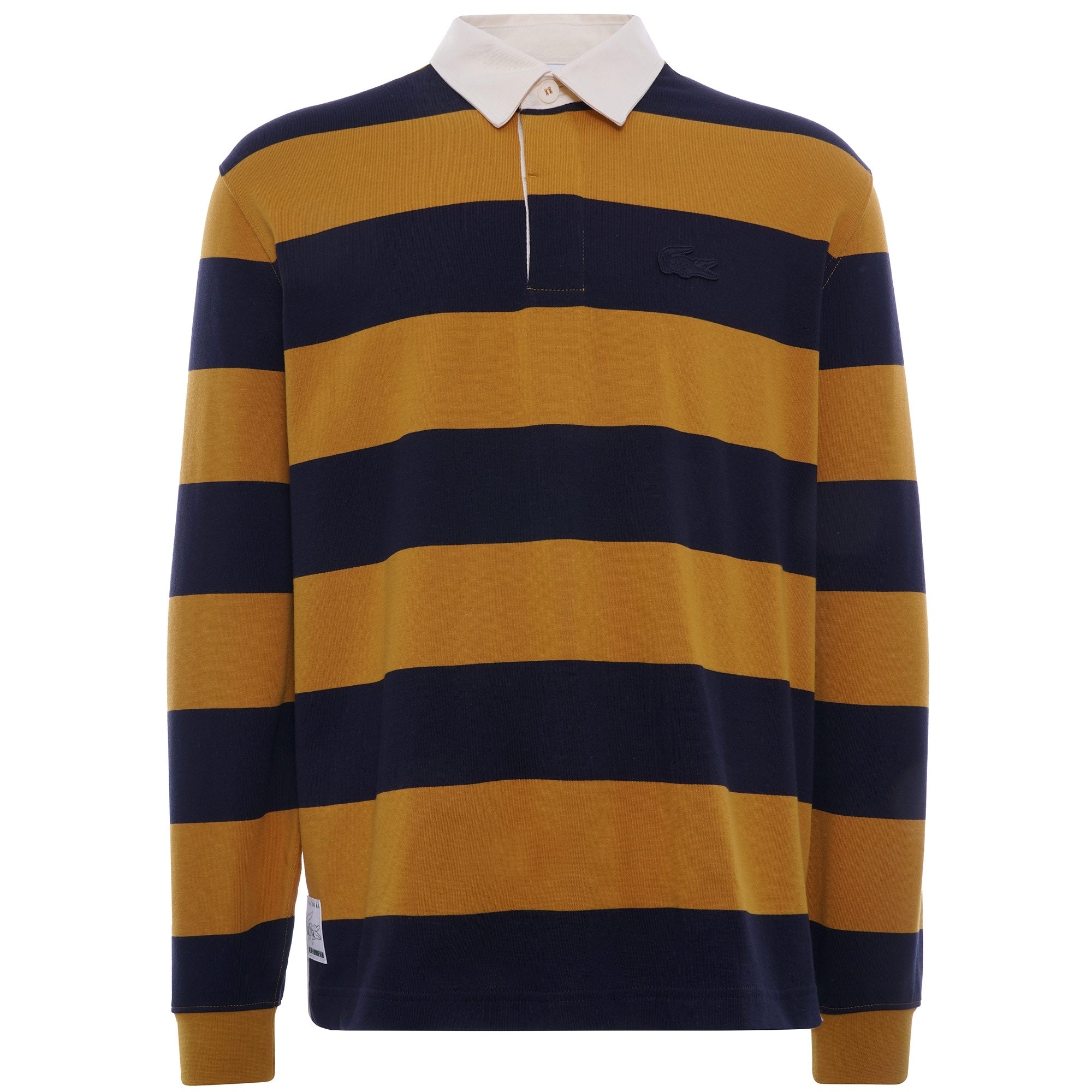 Striped Cotton Rugby Shirt - Blue/Orange