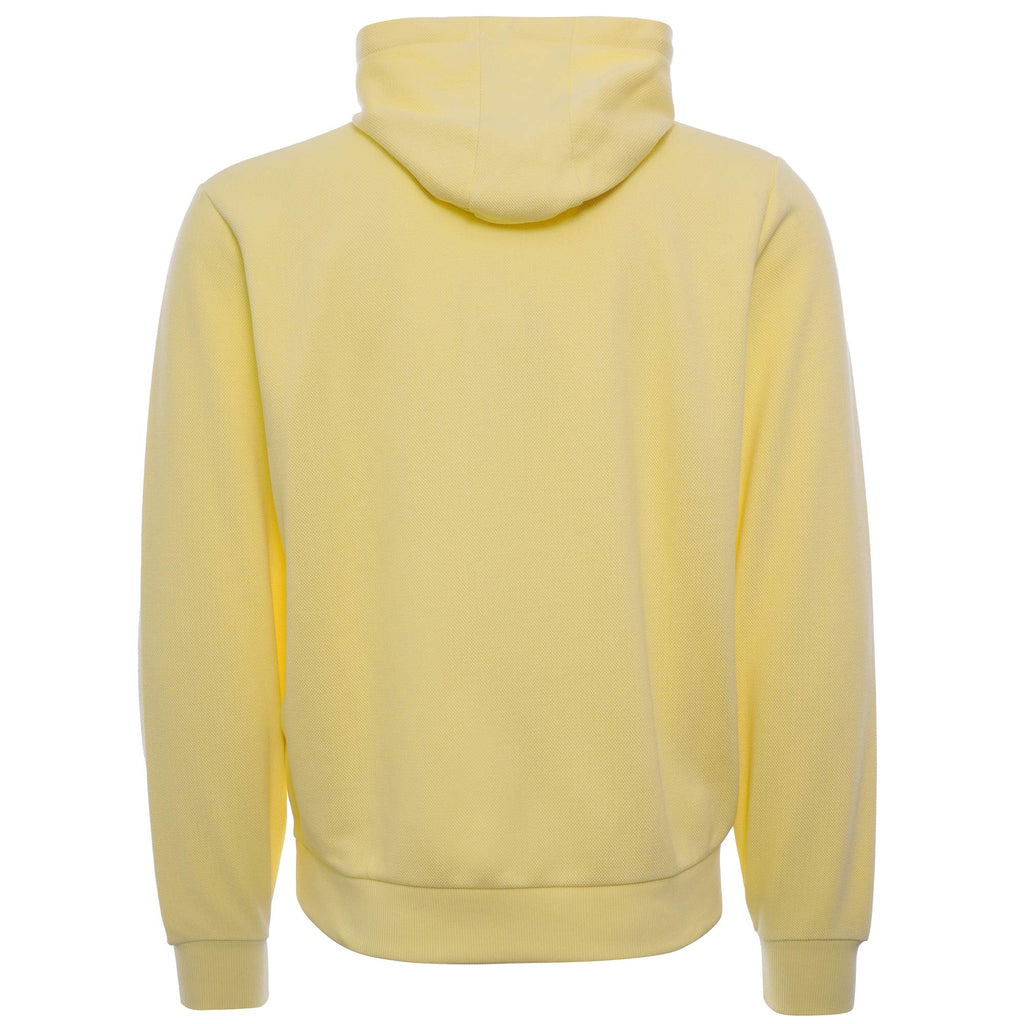 Embroidered Logo Piqu Fleece Hoodie - Jaune