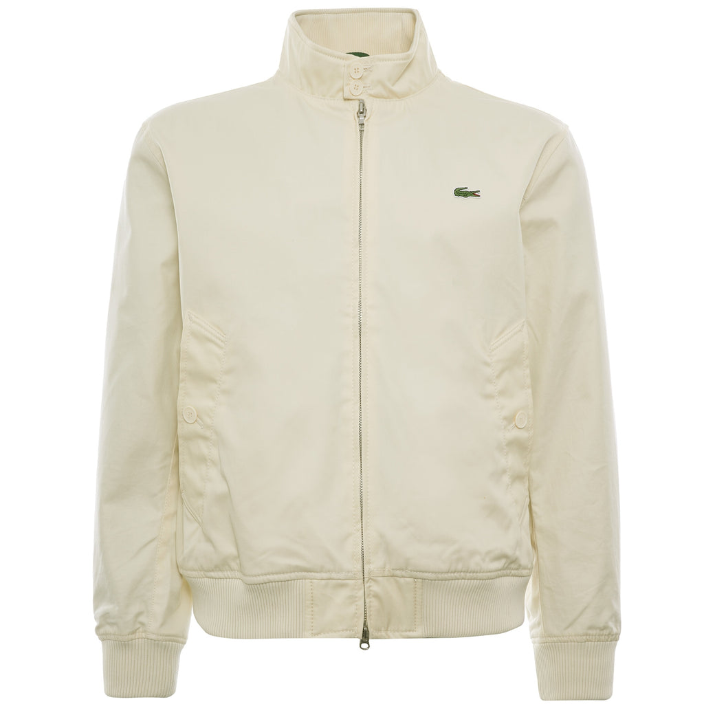 Water-Resistant Cotton Zip Jacket - Beige