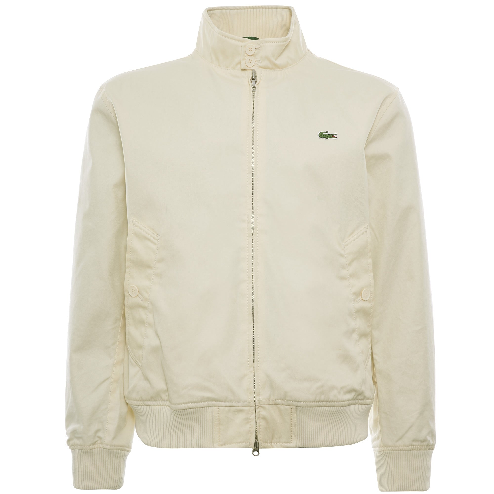 Water-Resistant Cotton Zip Jacket - Beige