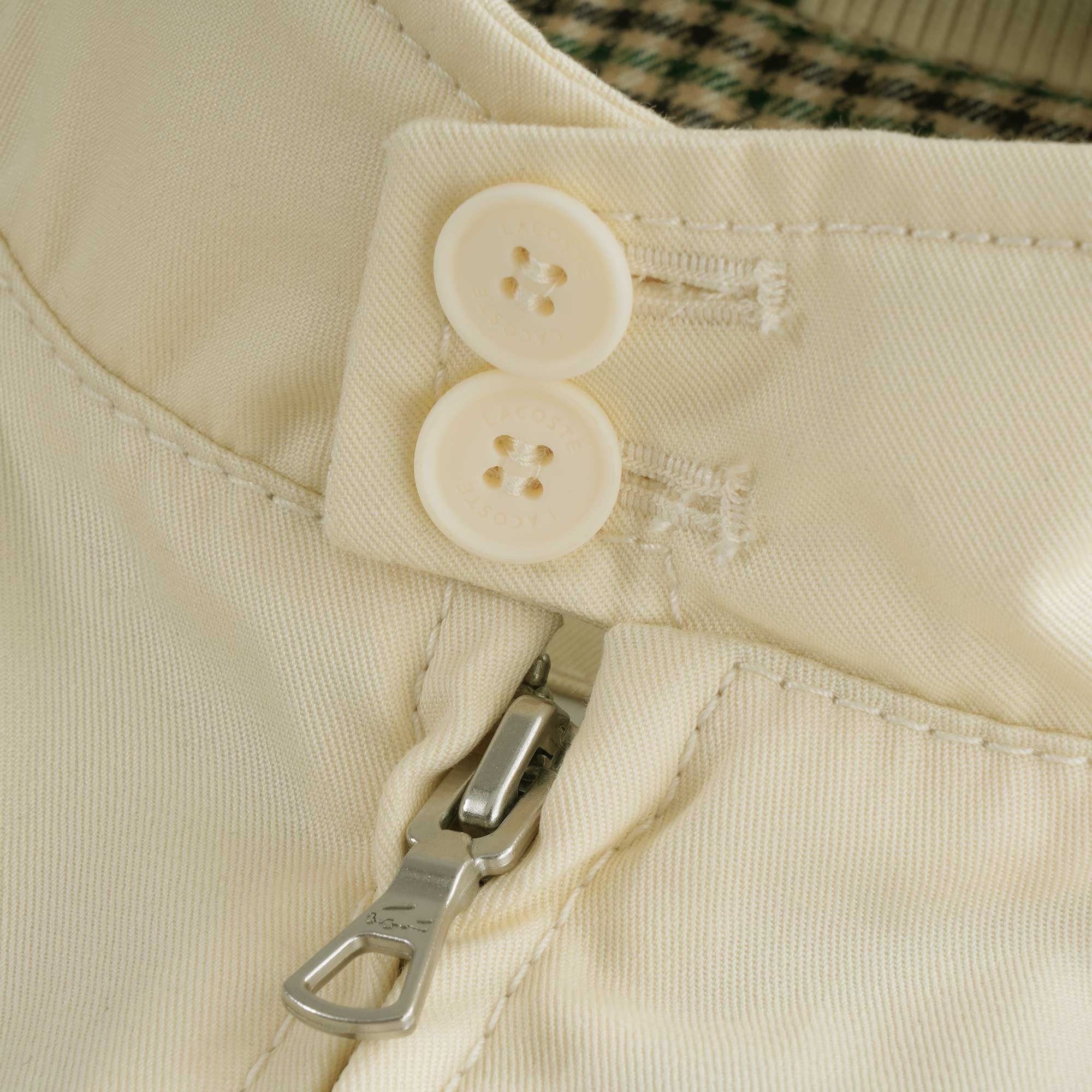 Water-Resistant Cotton Zip Jacket - Beige