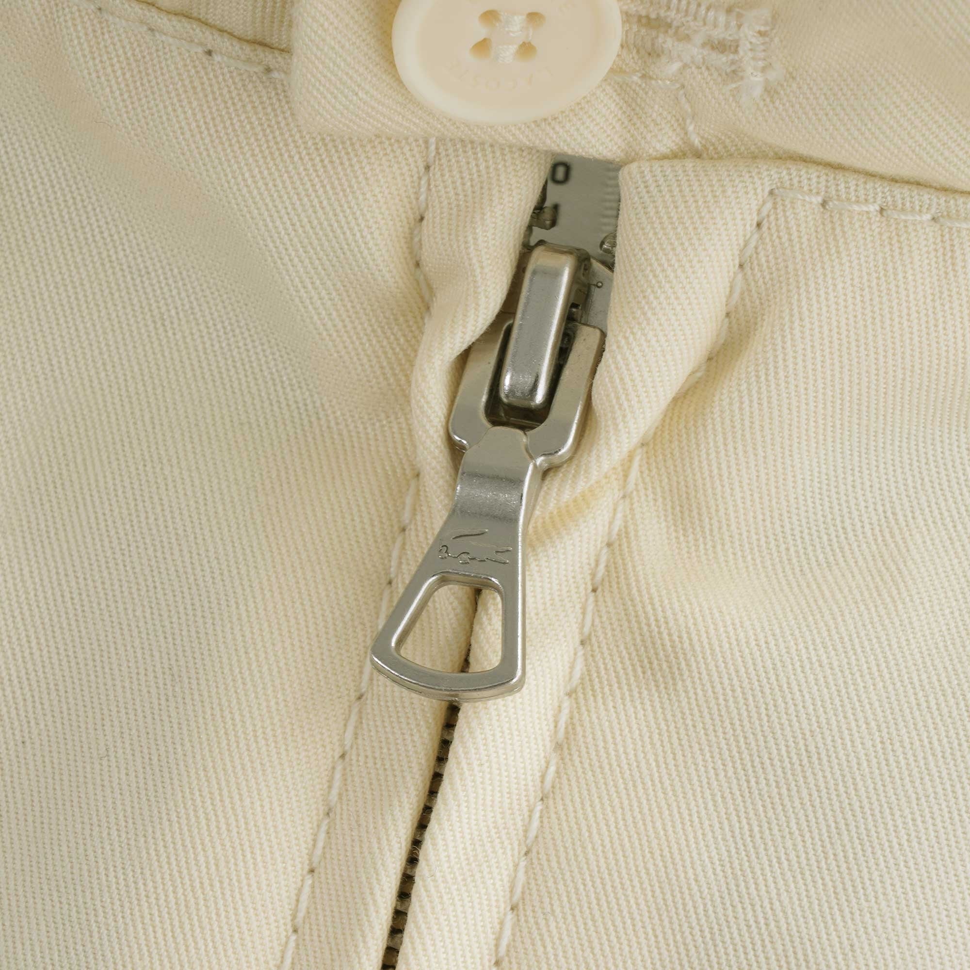 Water-Resistant Cotton Zip Jacket - Beige