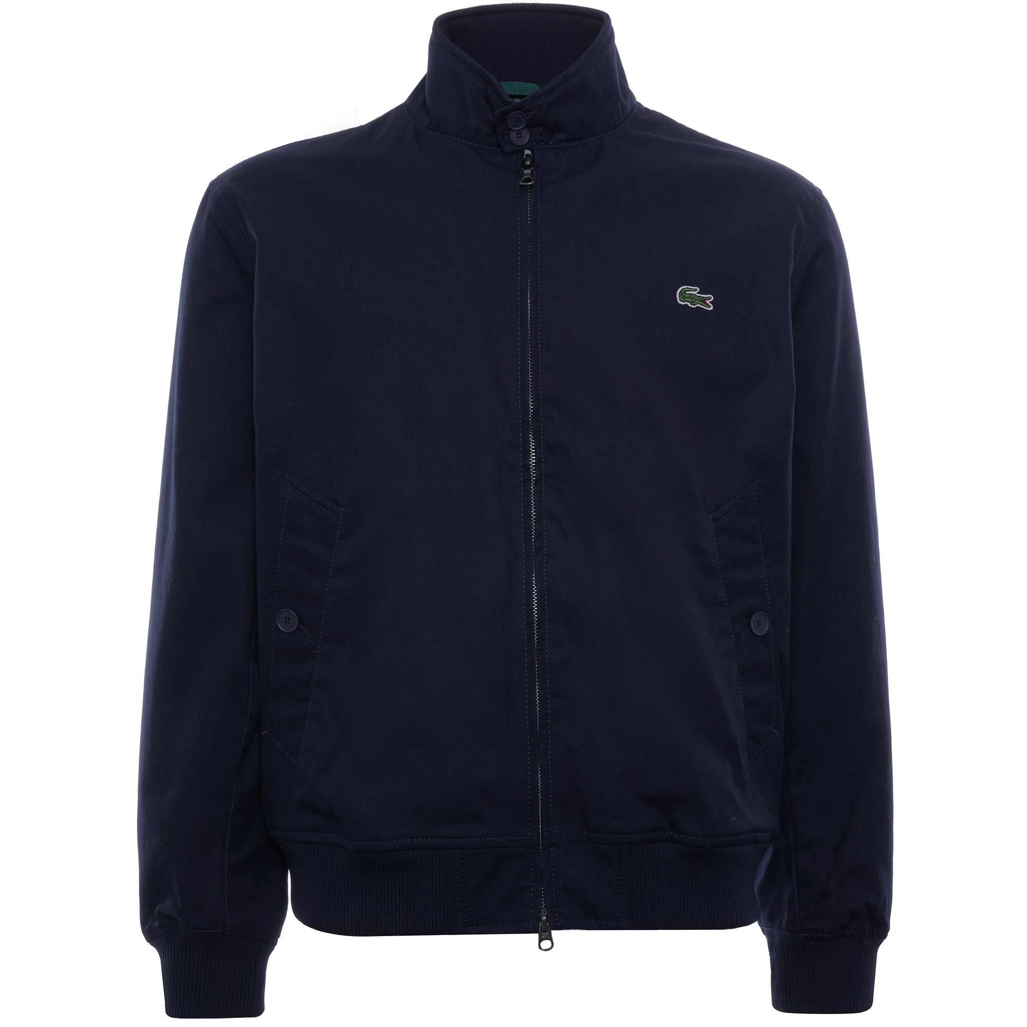 Water-Resistant Cotton Zip Jacket - Navy