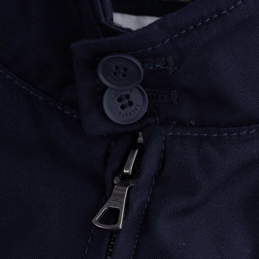 Water-Resistant Cotton Zip Jacket - Navy