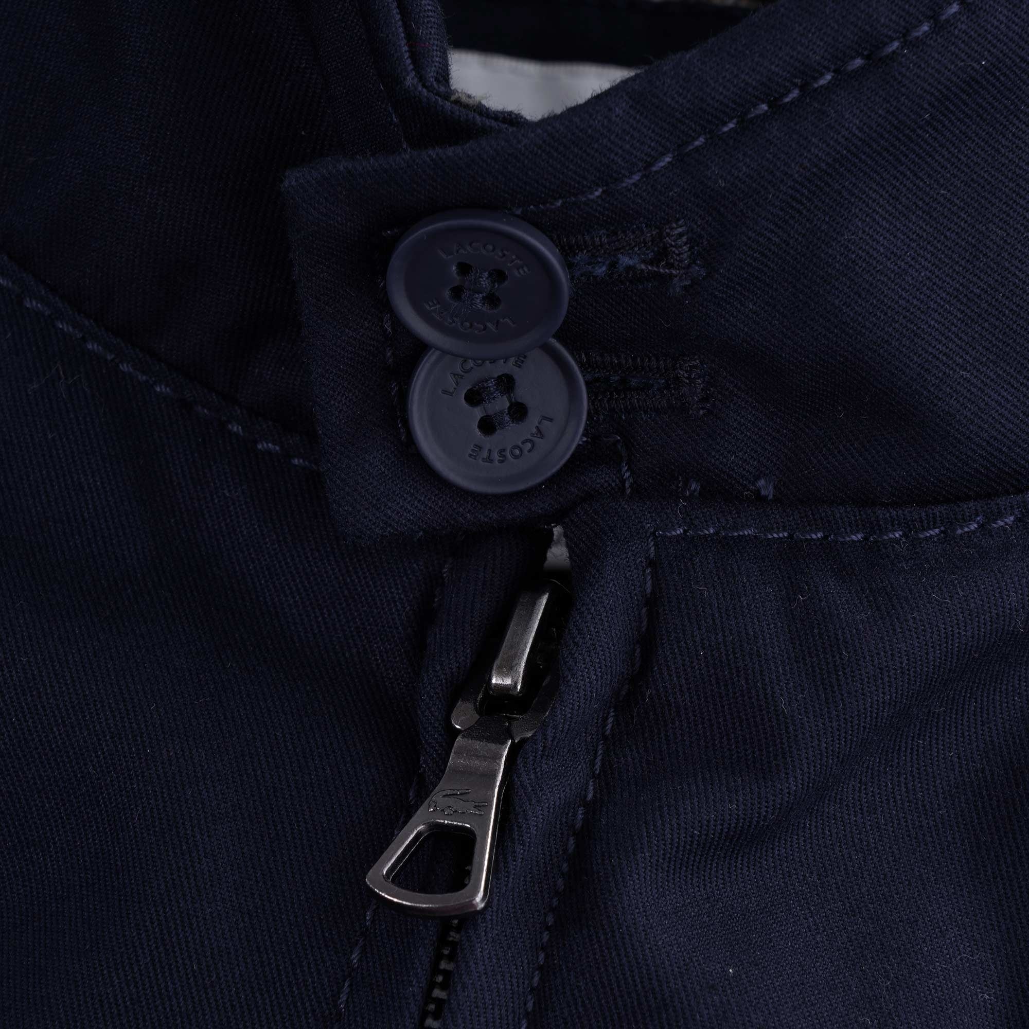 Water-Resistant Cotton Zip Jacket - Navy