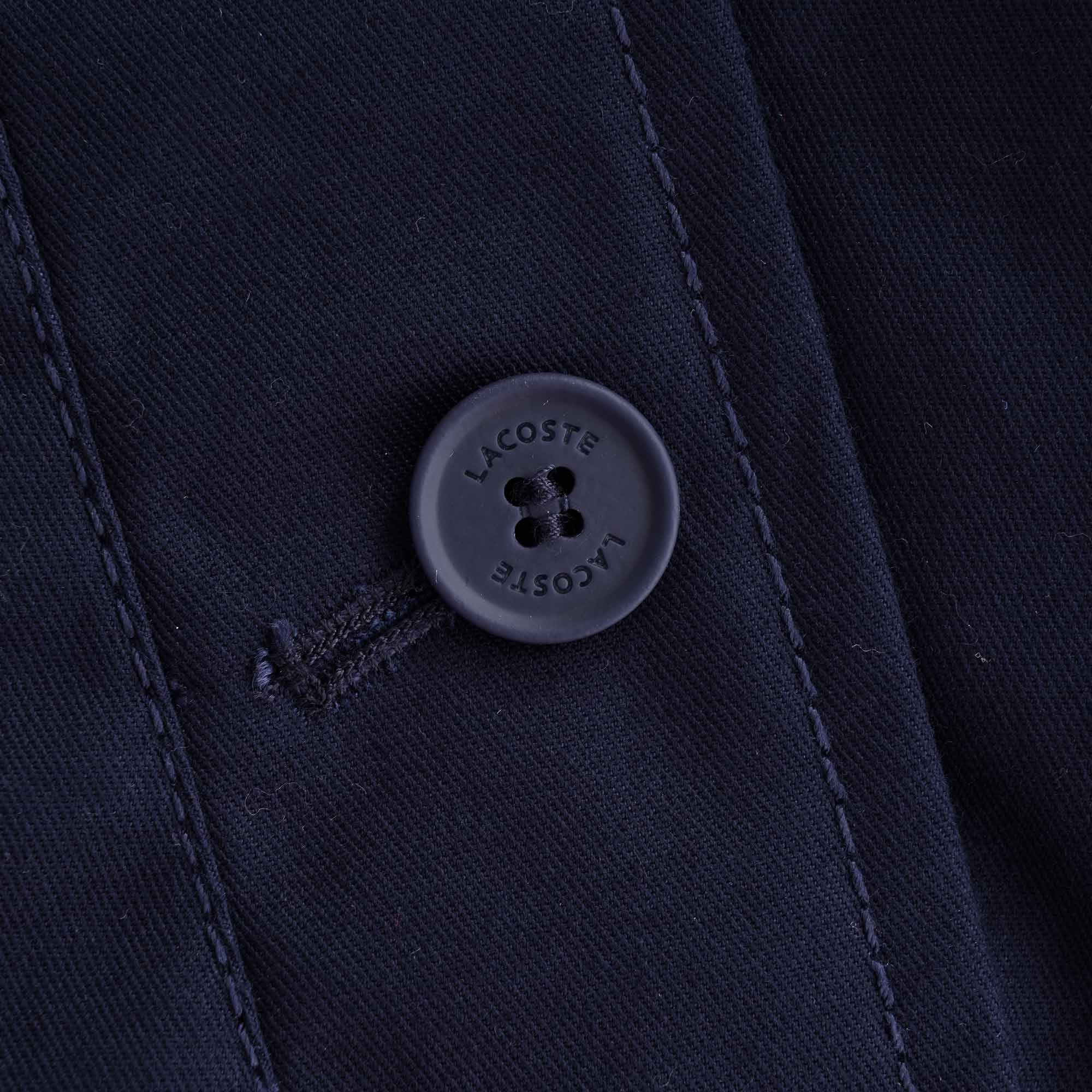 Water-Resistant Cotton Zip Jacket - Navy