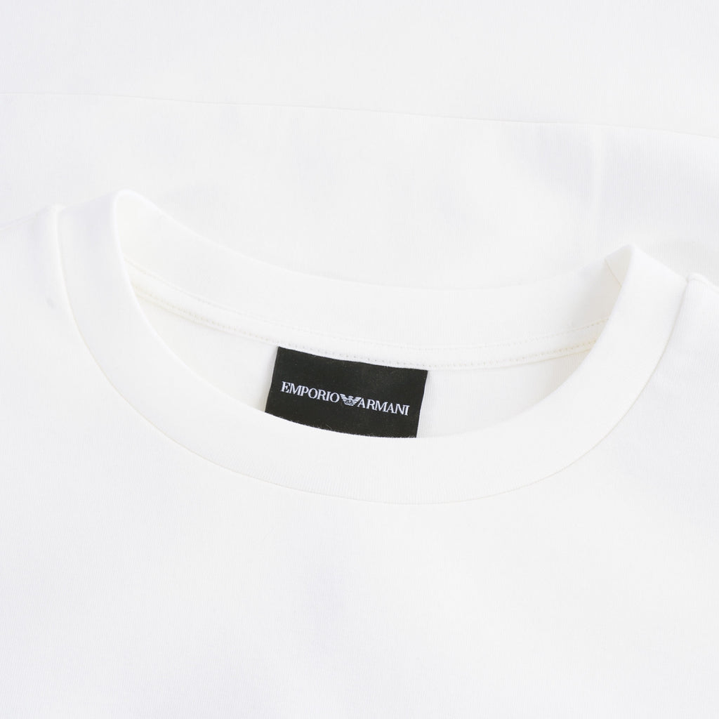 Double Jersey Sweatshirt Oversized Raised R-EAcreate Logo - Bianco
