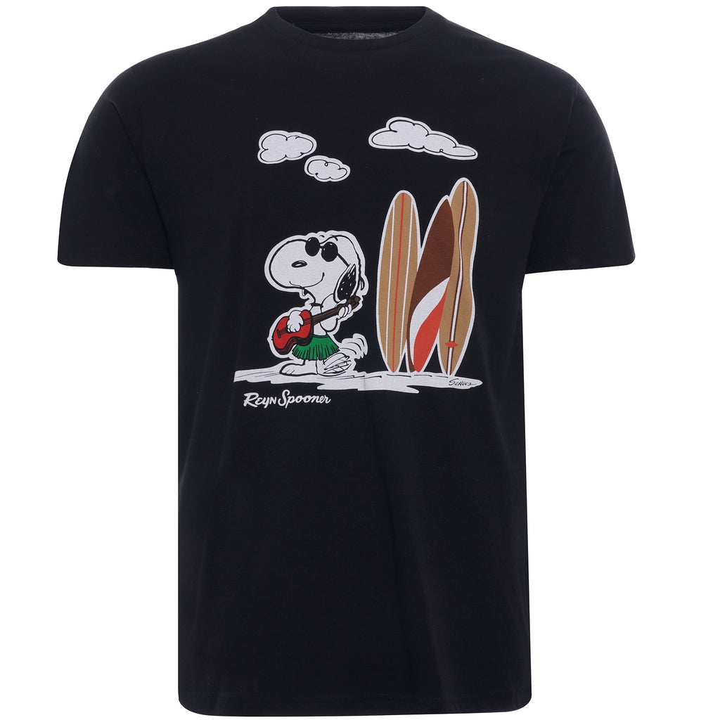 x Peanuts Ukulele Snoopy T-Shirt - Black