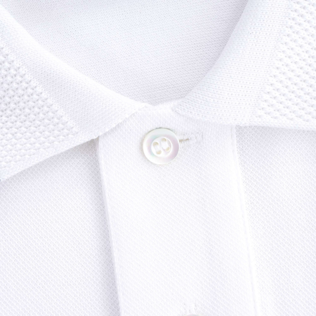 Mercerised Piqu Polo Shirt - Bianco