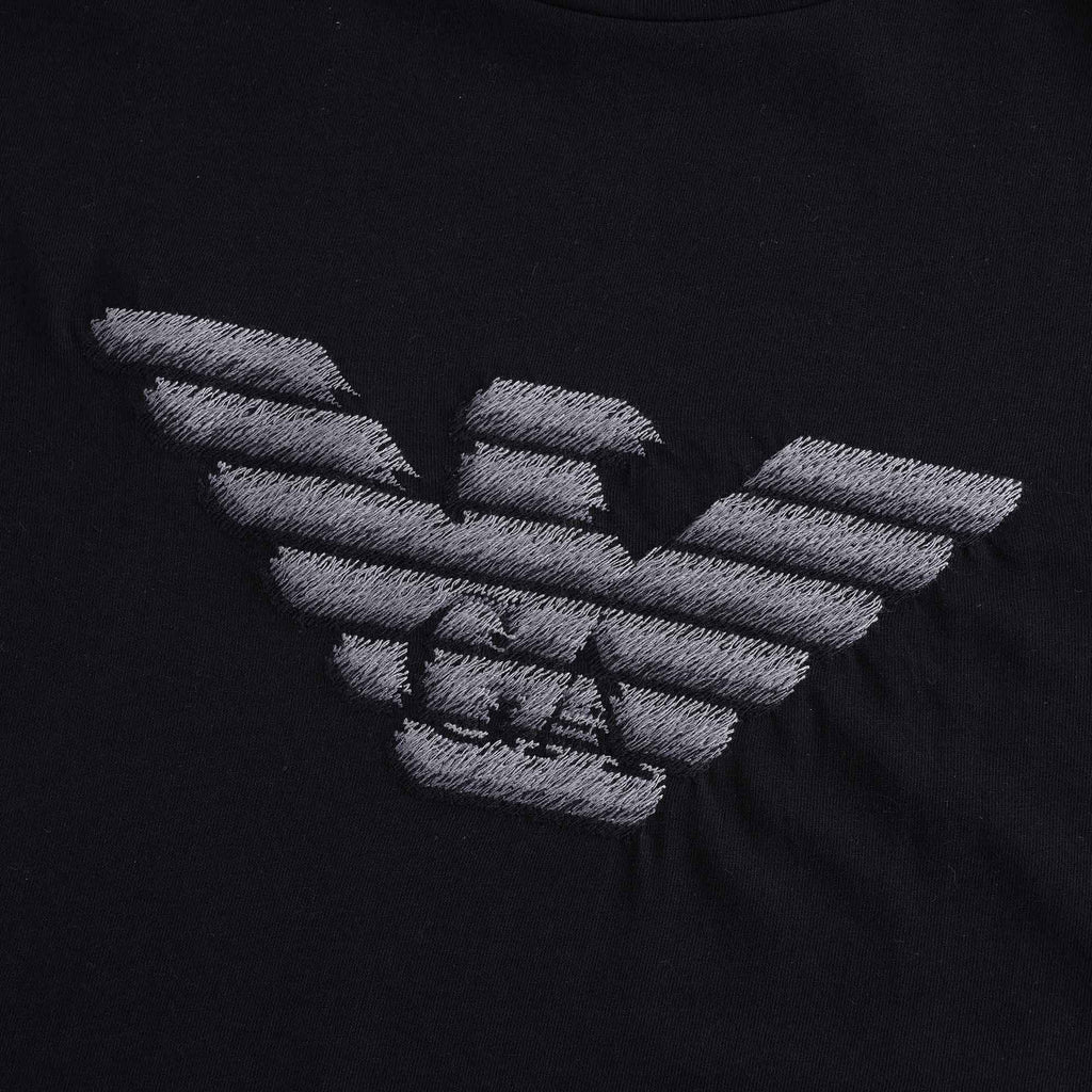 Silky Jersey T-shirt Maxi Eagle - Nero