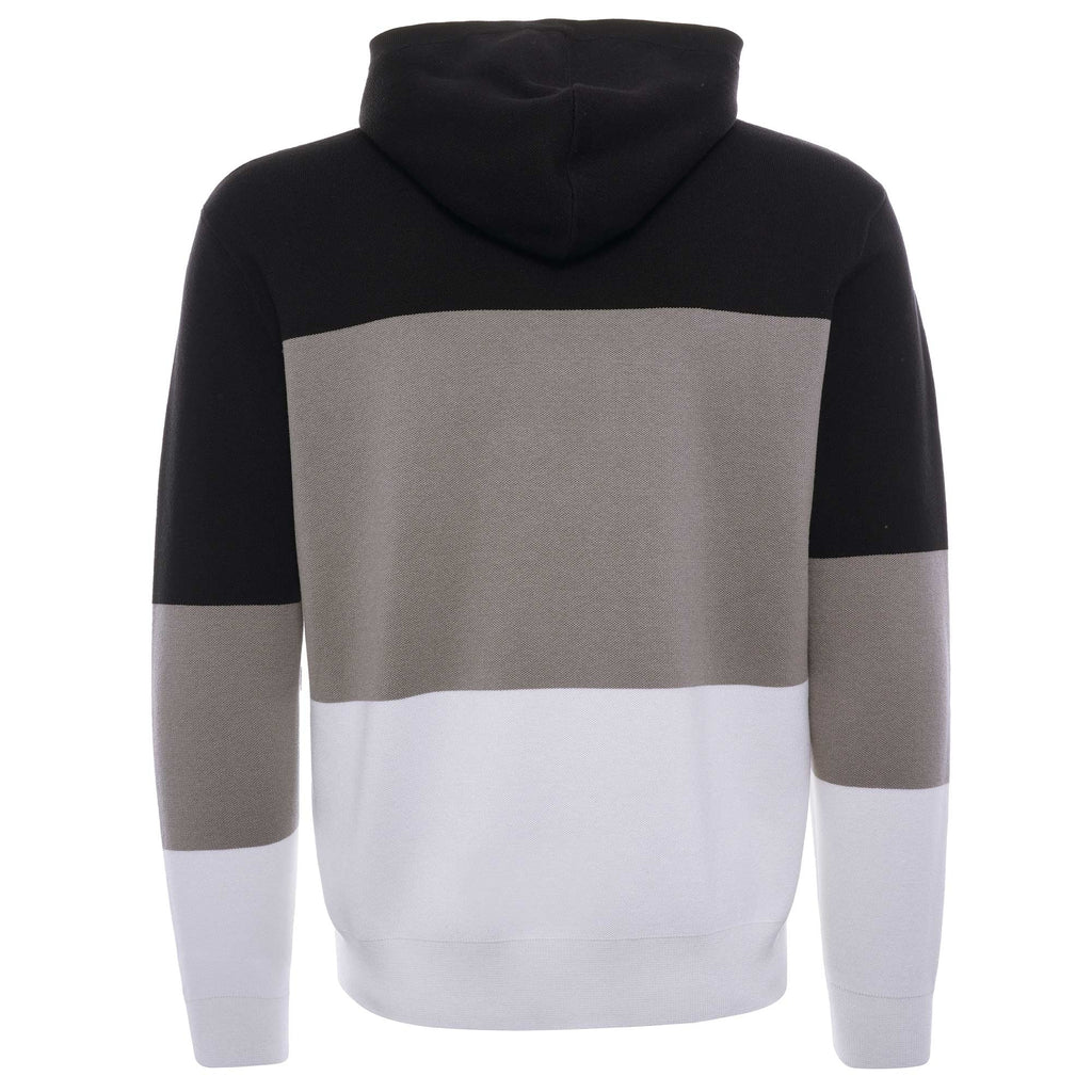 Hooded Silk Blend Colour-Blocked Sweater - Multi
