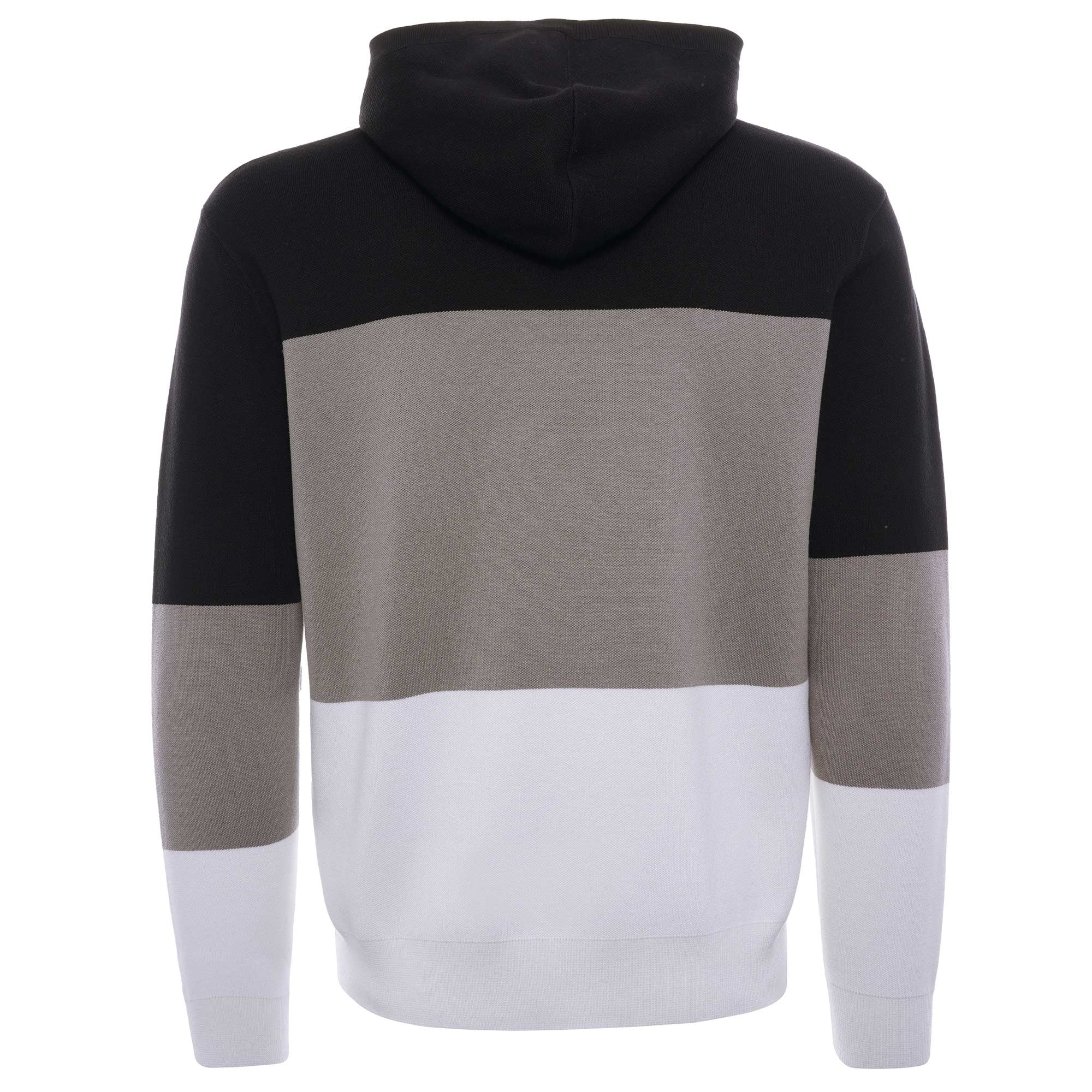 Hooded Silk Blend Colour-Blocked Sweater - Multi