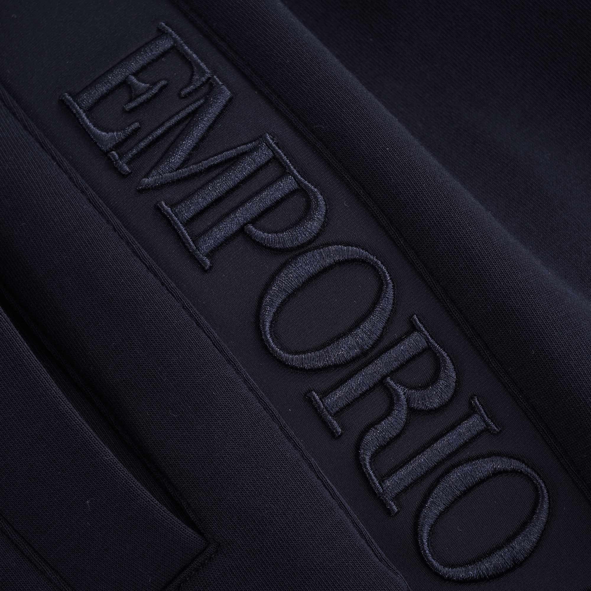 Double-jersey Bermuda Shorts Embroidered Logo Tape - Blu Navy