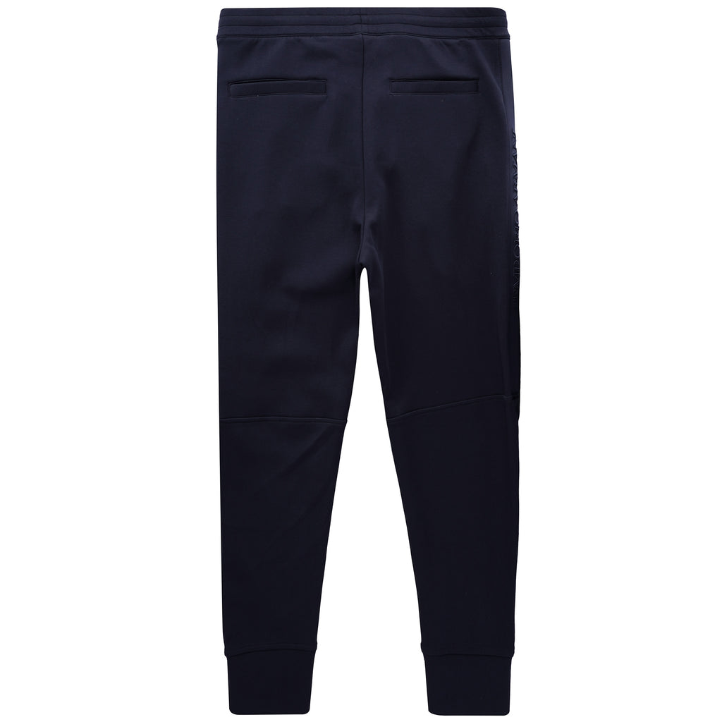 Joggers With Embroidered Logo Tape - Blue Navy