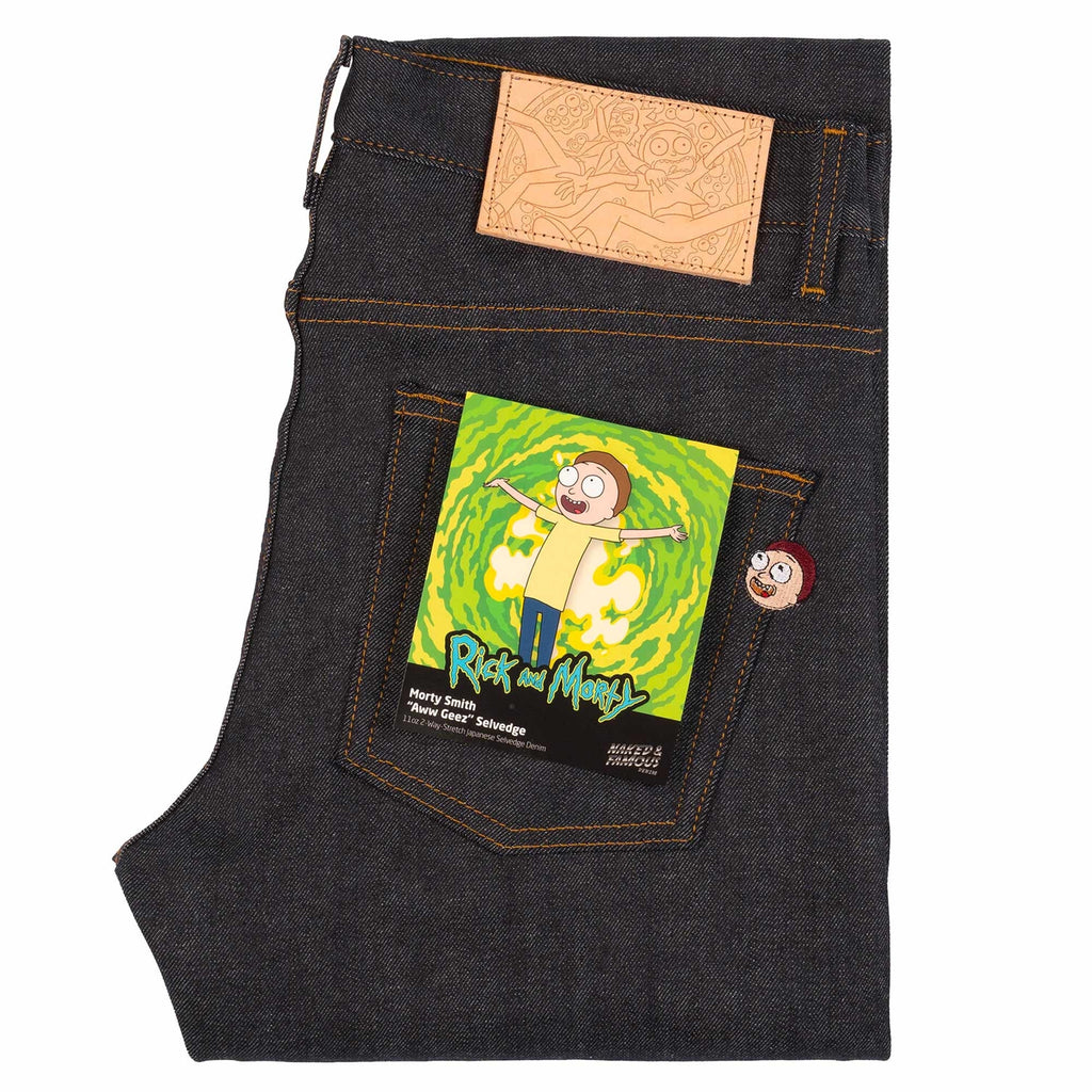 x Rick & Morty Morty Smith ÒAww GeezÓ Selvedge - Indigo