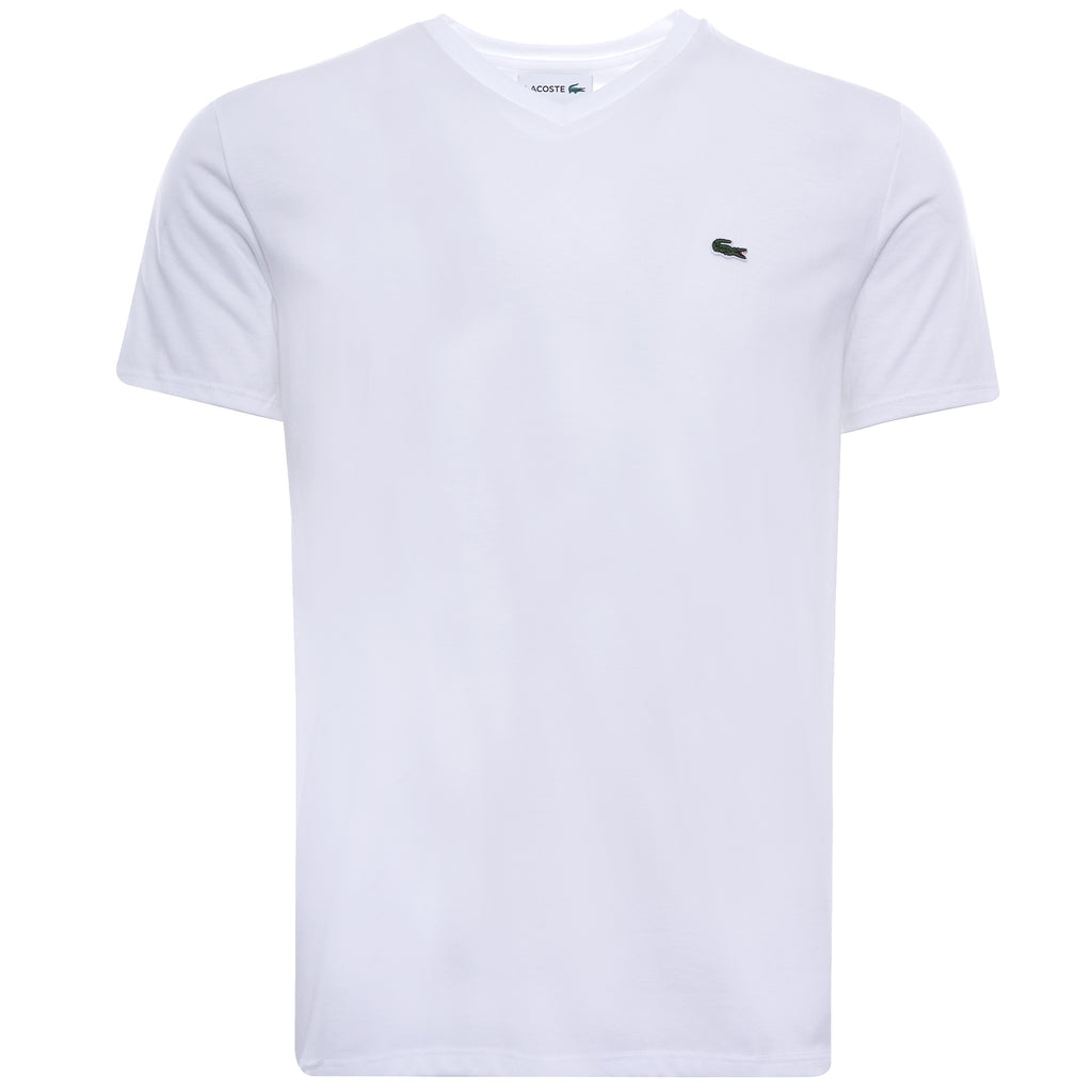V-neck Pima Cotton Jersey T-shirt - White