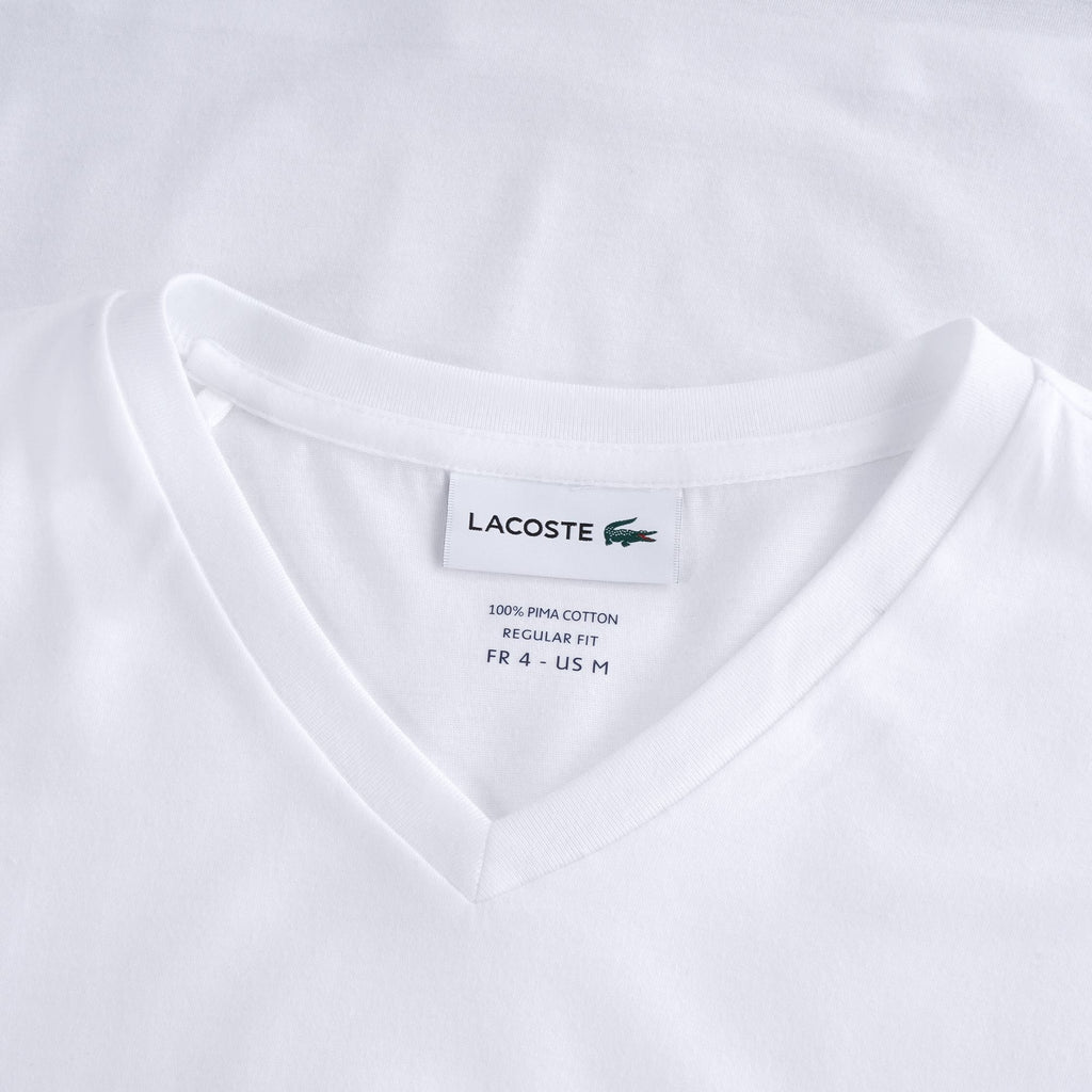 V-neck Pima Cotton Jersey T-shirt - White