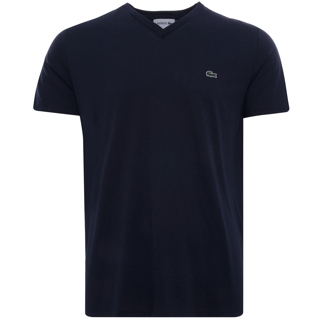 V-neck Pima Cotton Jersey T-shirt - Marine