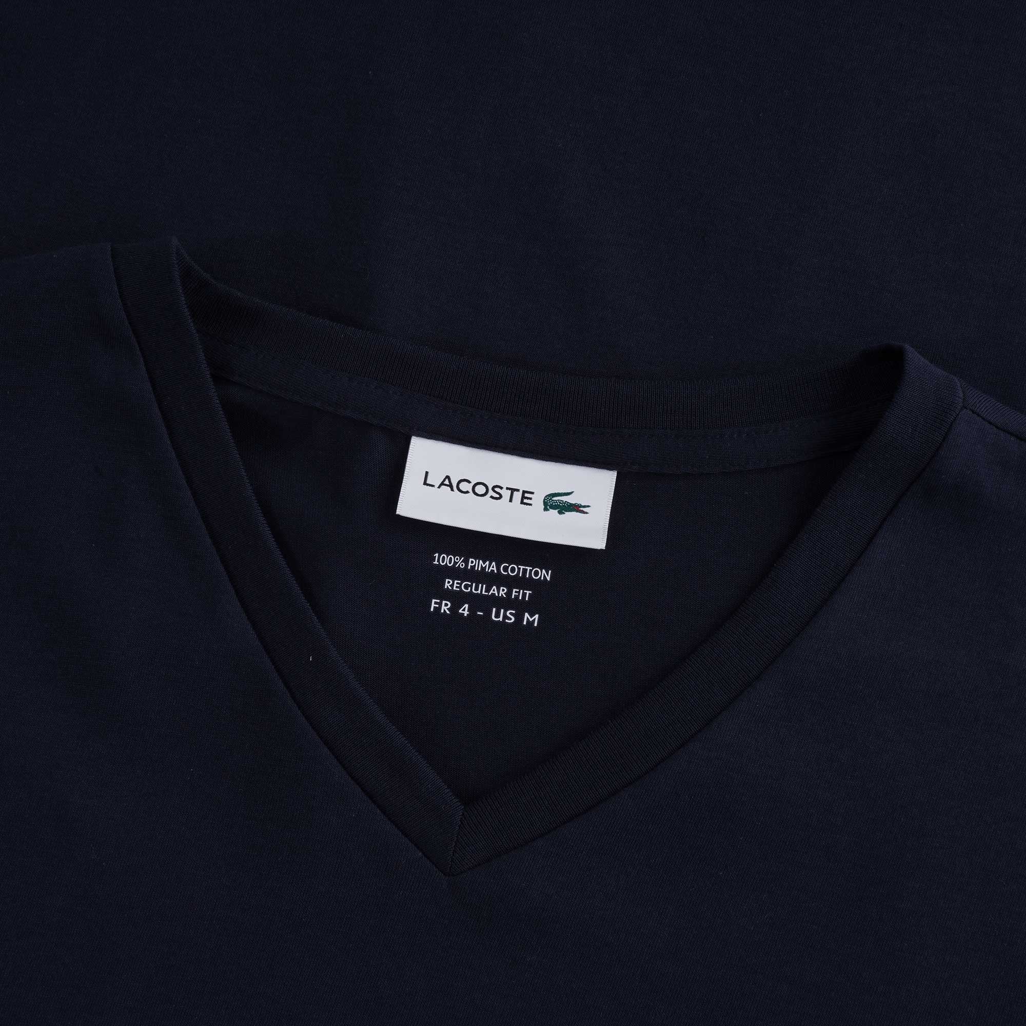V-neck Pima Cotton Jersey T-shirt - Marine