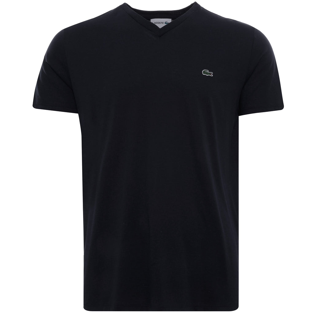 V-neck Pima Cotton Jersey T-shirt - Black