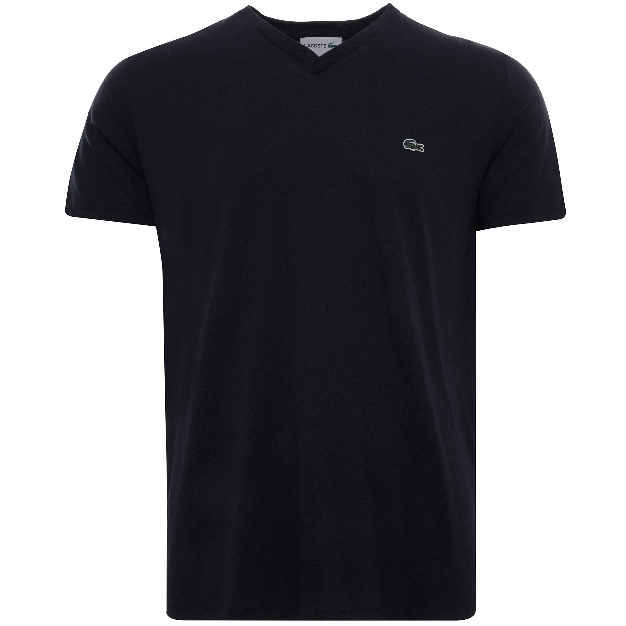 V-neck Pima Cotton Jersey T-shirt - Black