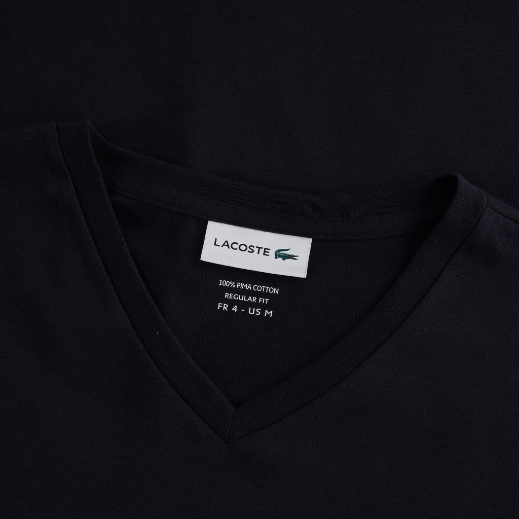 V-neck Pima Cotton Jersey T-shirt - Black